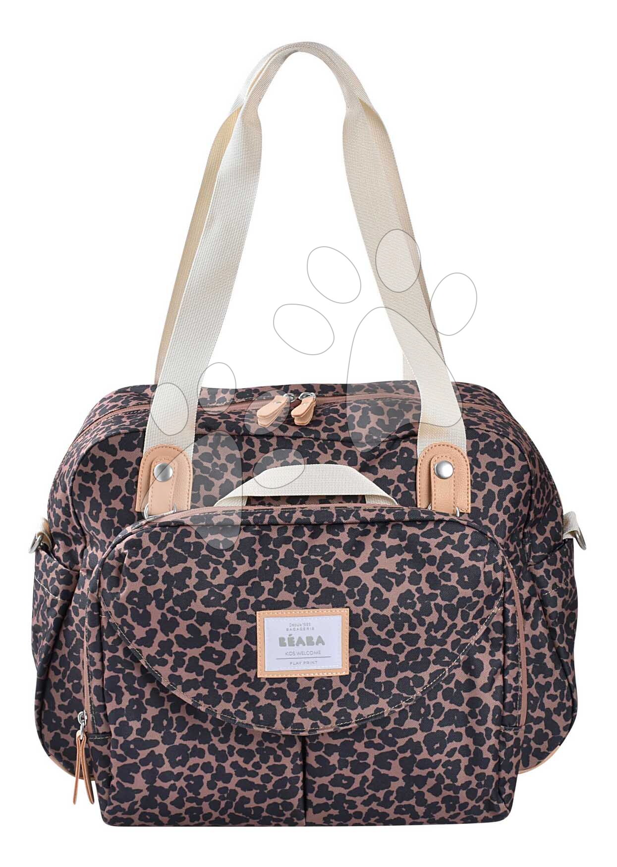 Pelenkázó táska babakocsihoz Geneva II Changing Bag Leopard Beaba pelenkázó alátéttel mintás