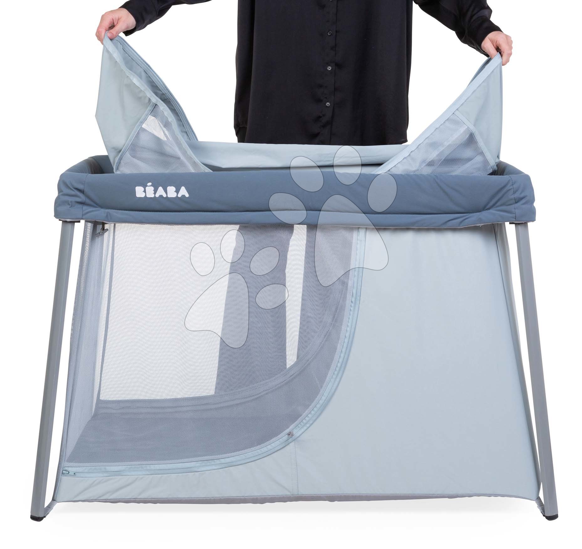 Hordozható babaágy 3in1 Travel Cot Easy Sleep Beaba Mineral Grey evolúciós összehajtható szürke 0-36 hó BE946001