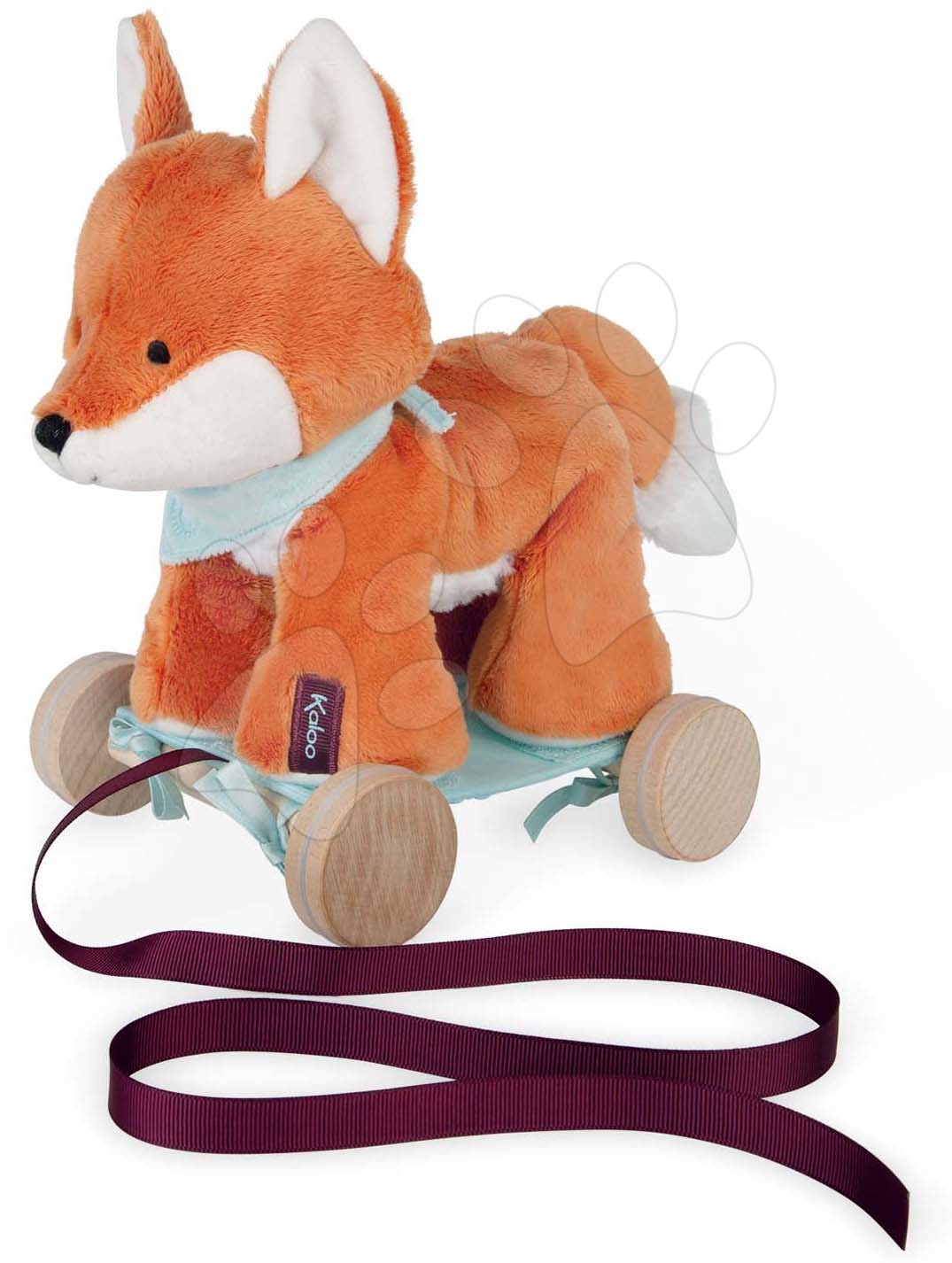 Húzható plüss róka Les Amis Paprika Fox Pull Along Kaloo 27 cm legkisebbeknek 0 hó-tól