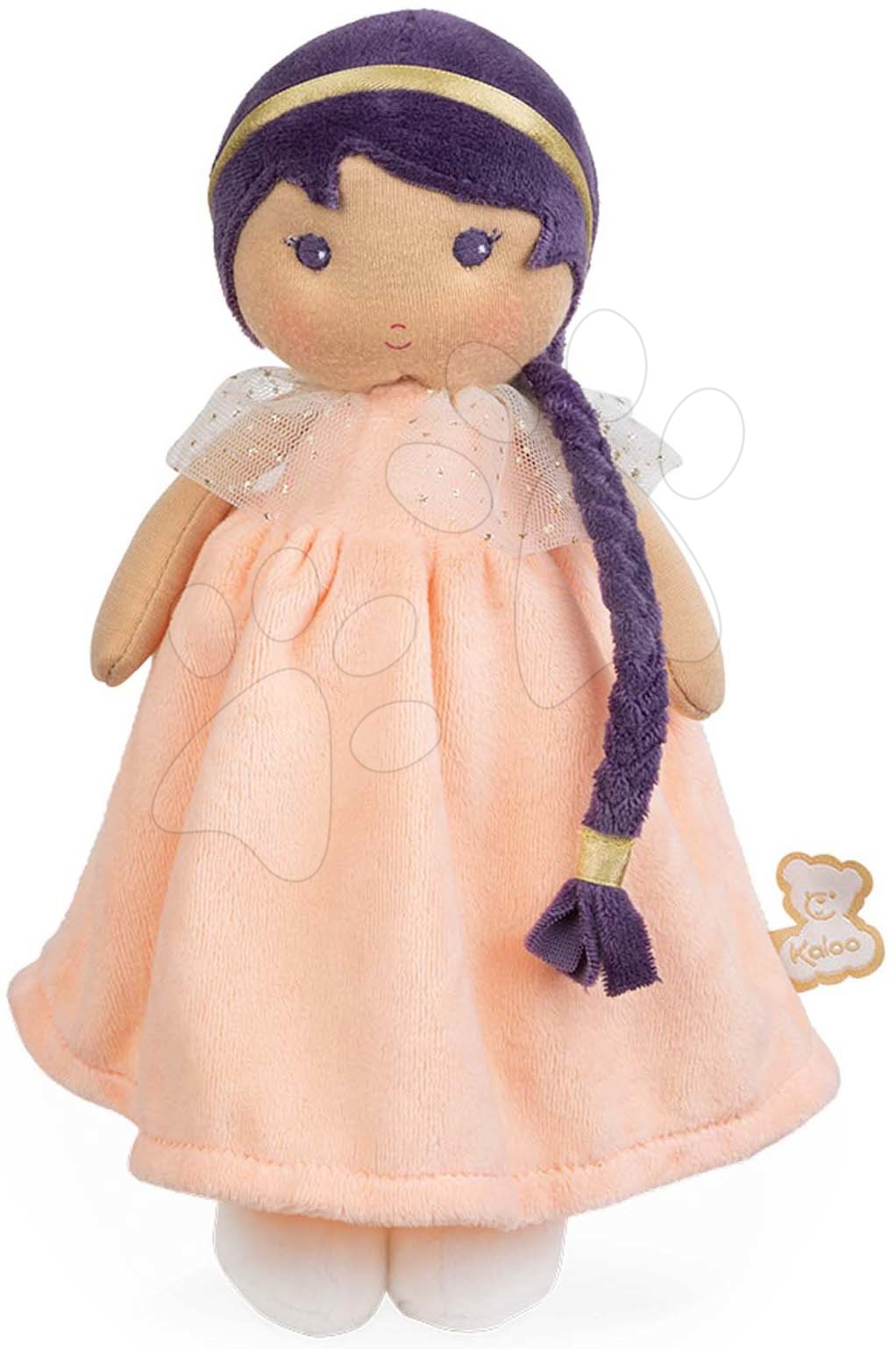 Rongybaba kisbabáknak Tendresse Iris K Doll Kaloo 25 cm puha anyagból hosszú ruhácskában 0 hó-tól