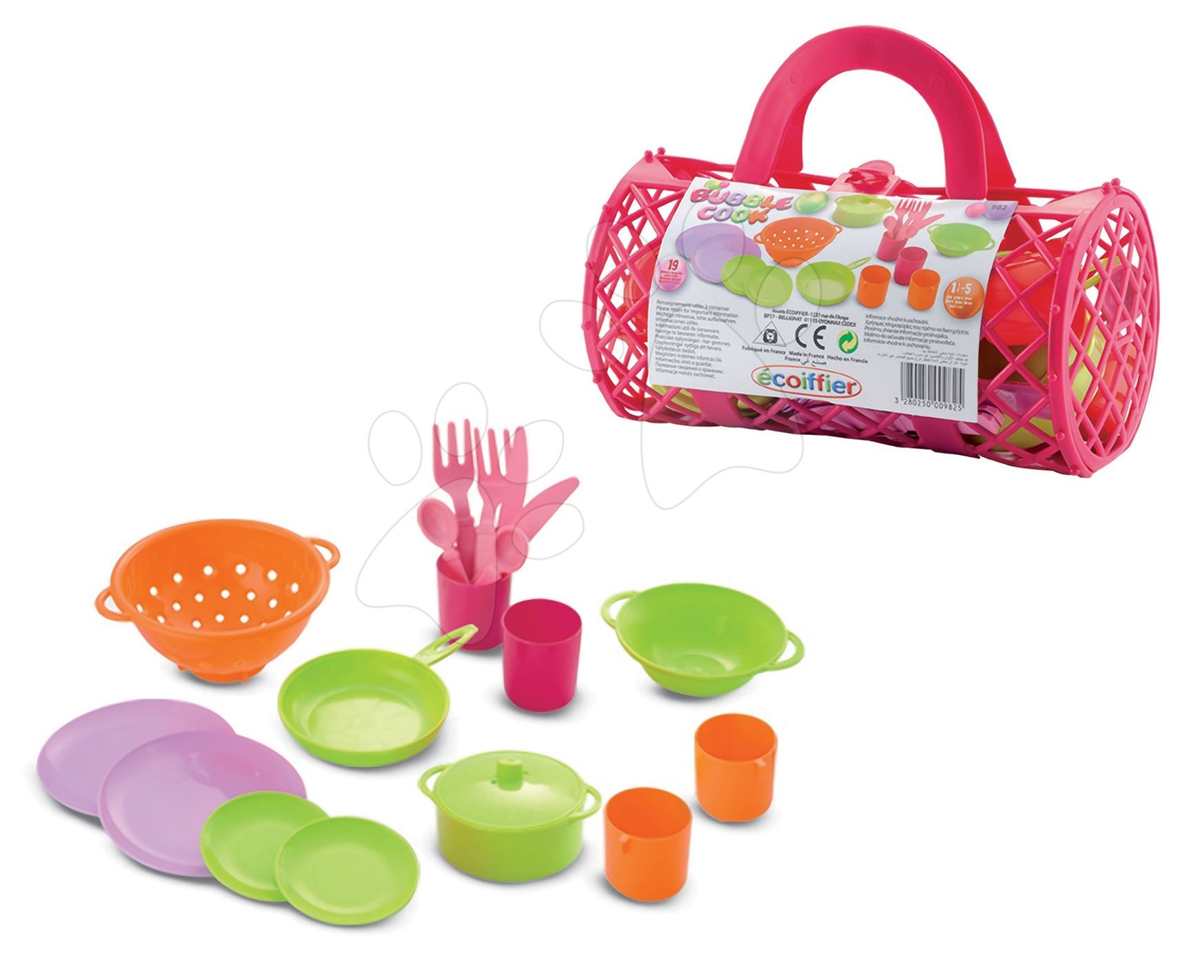 E-shop Écoiffier detský obedový set Bubble Cook 982 ružový