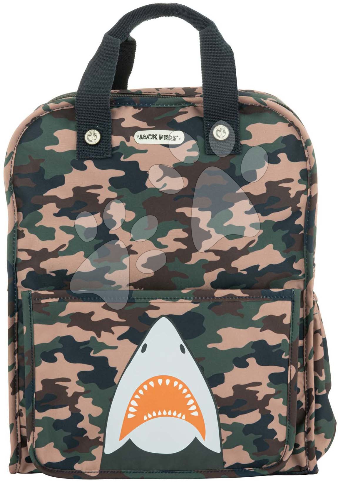 E-shop Školská taška batoh Backpack Amsterdam Large Camo Shark Jack Piers veľká ergonomická luxusné prevedenie od 6 rokov 36*29*13 cm