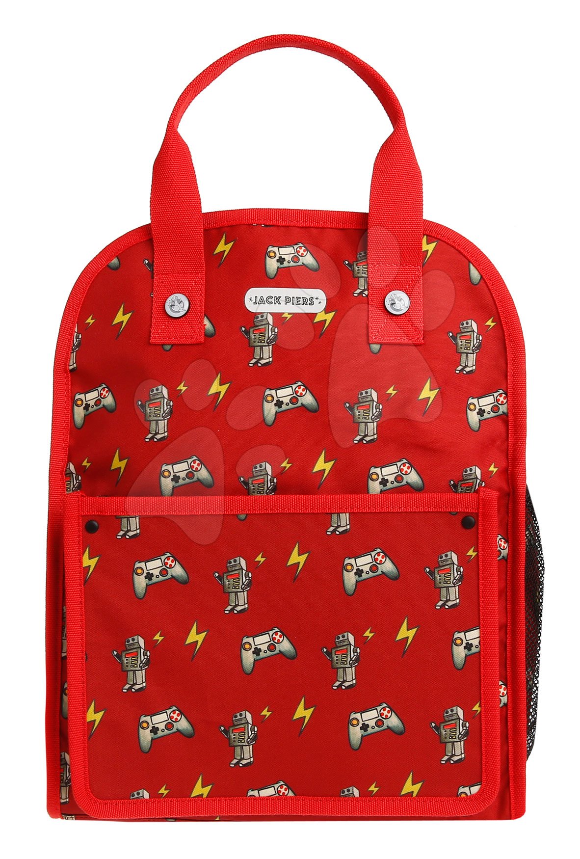 E-shop Školská taška batoh Backpack Amsterdam Large Retrobots Jack Piers veľká ergonomická luxusné prevedenie od 6 rokov 30*39*16 cm