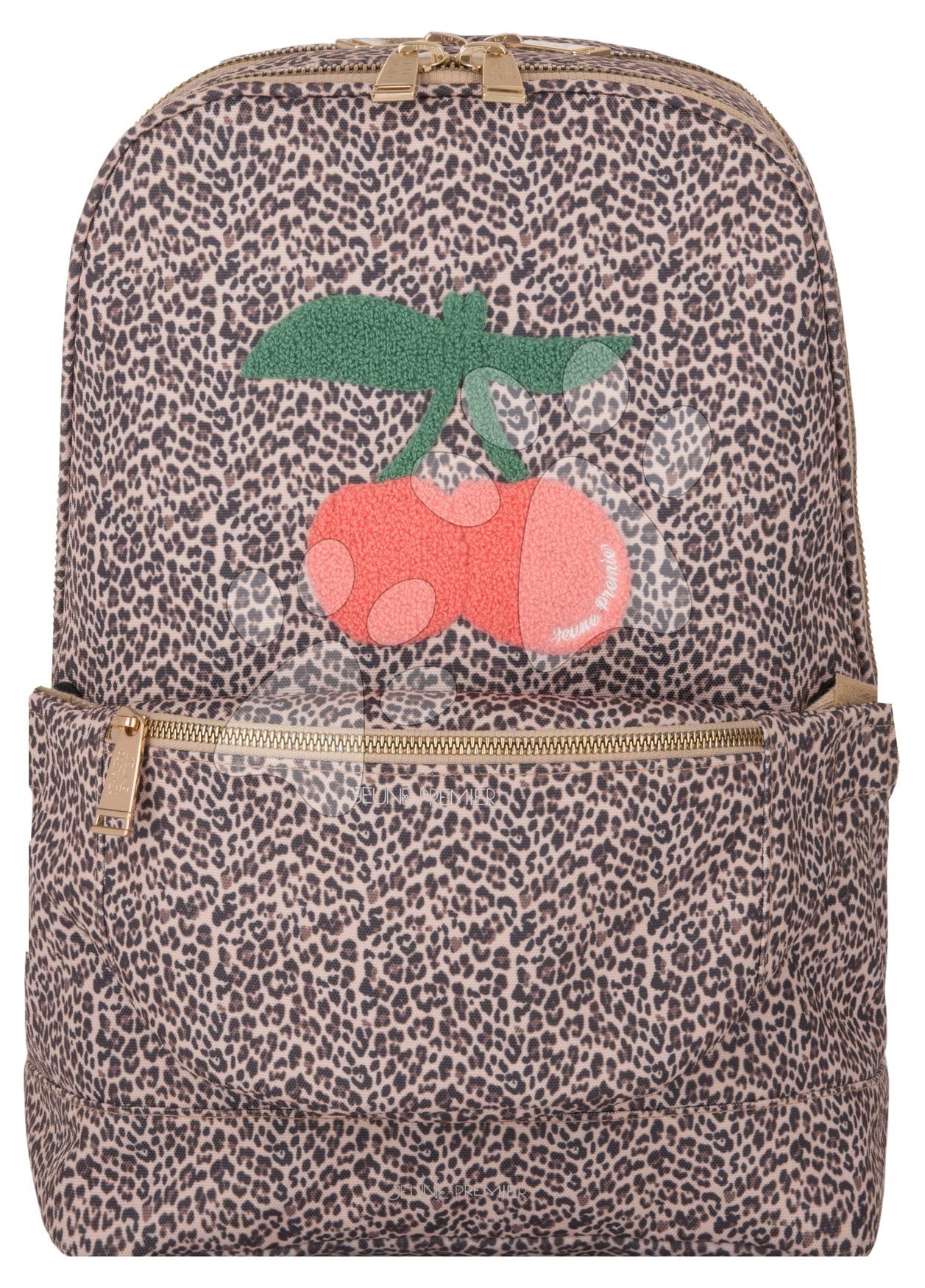 Školská taška batoh Backpack Jackie Leopard Cherry Jeune Premier ergonomický luxusné prevedenie 39*27 cm