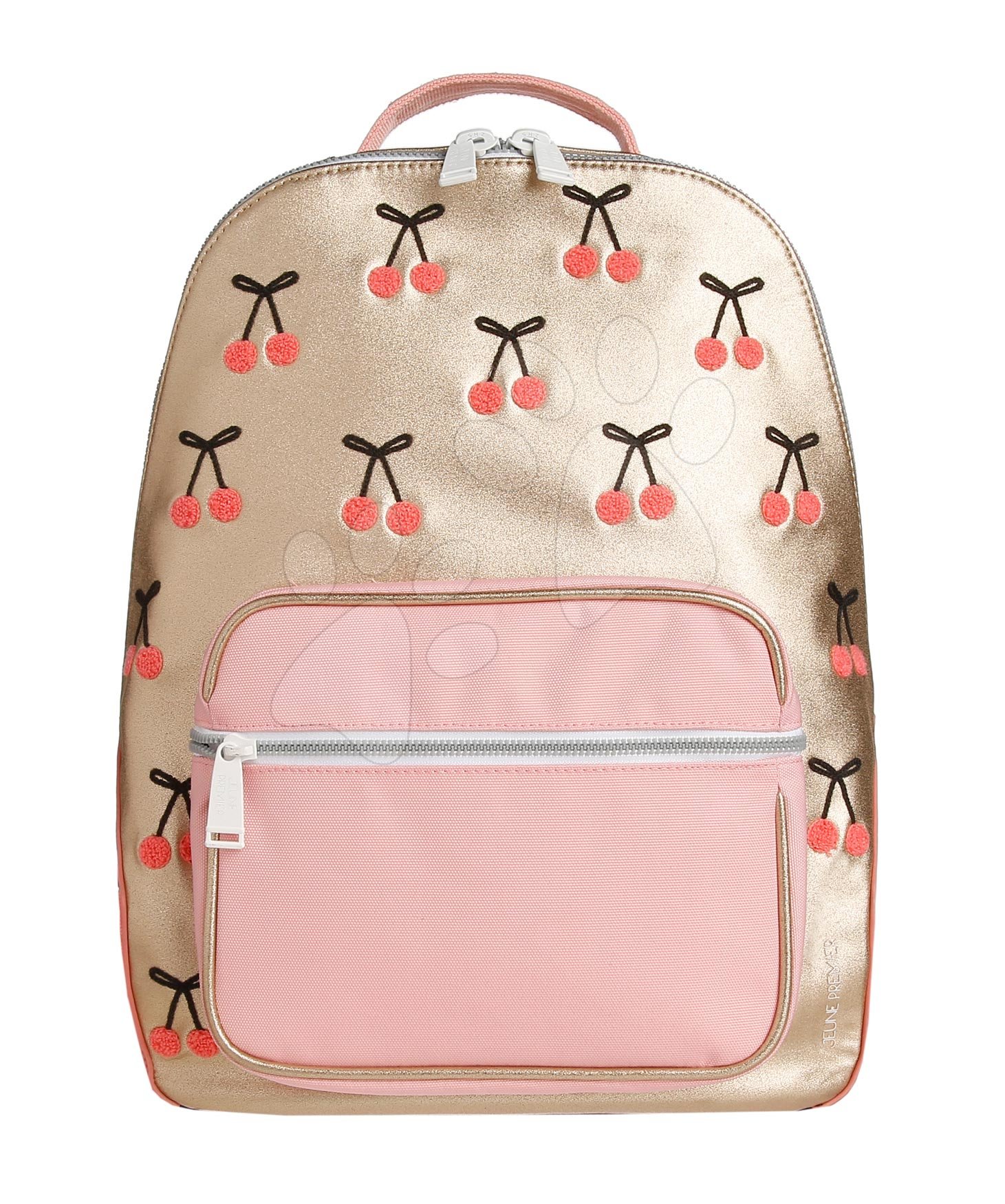 Školské tašky a batohy - Školská taška batoh Backpack Bobbie Cherry Pompon Jeune Premier ergonomický luxusné prevedenie 41*30 cm