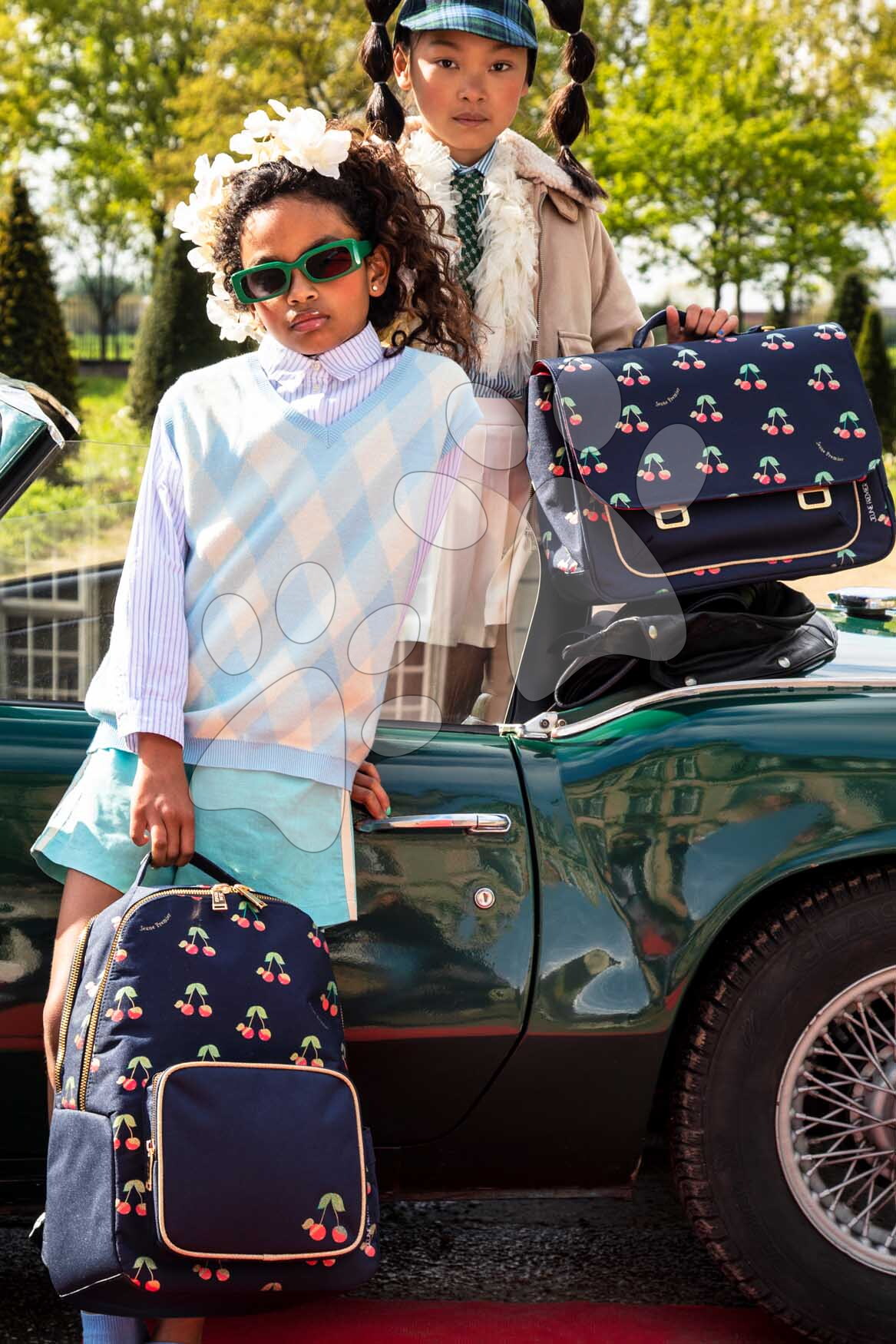 Luxury school bag with cherries Jeune Premier