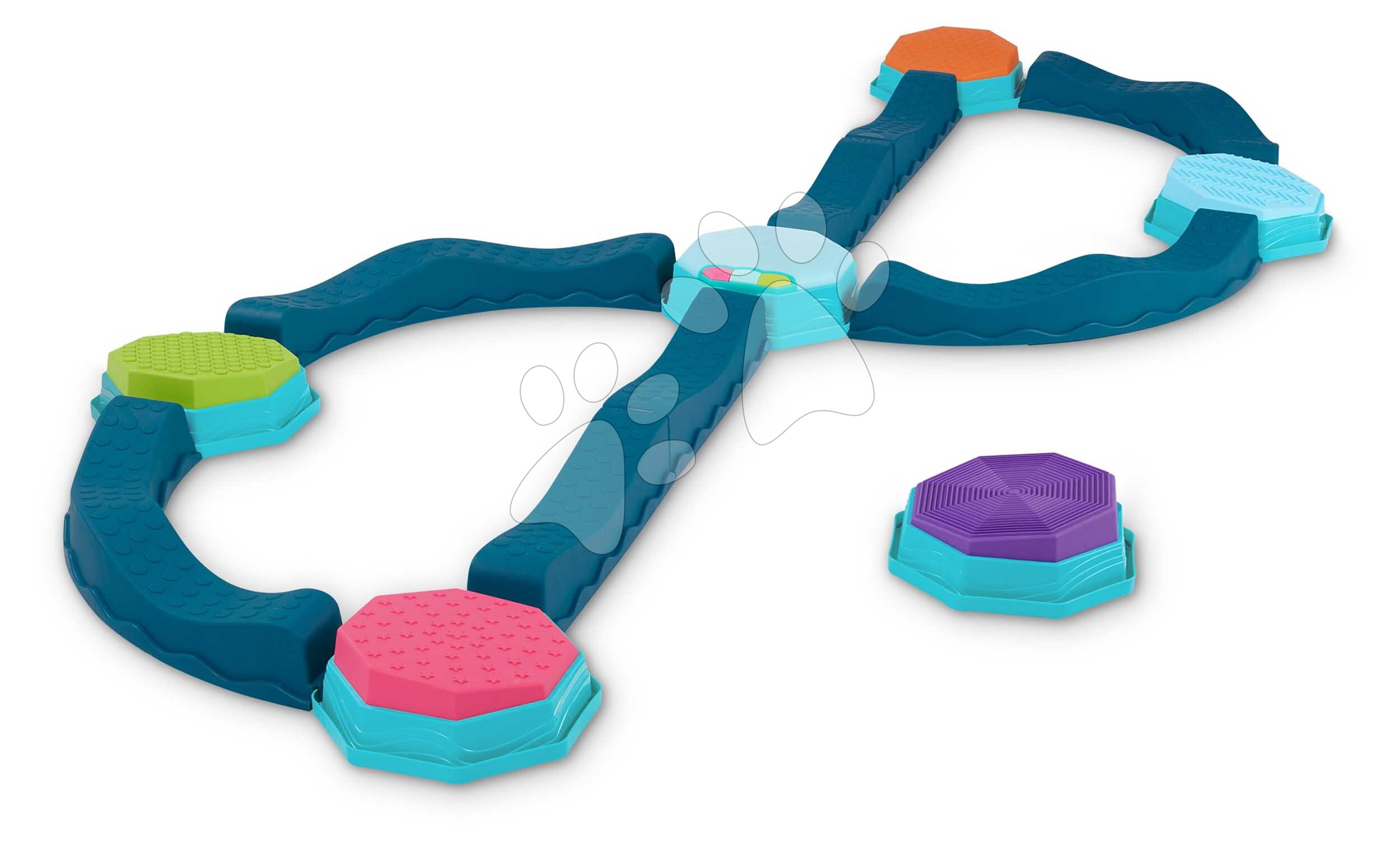 Akadálypálya lépőkövekkel Balance & Groove B-Toys moduláris zenével és fénnyel