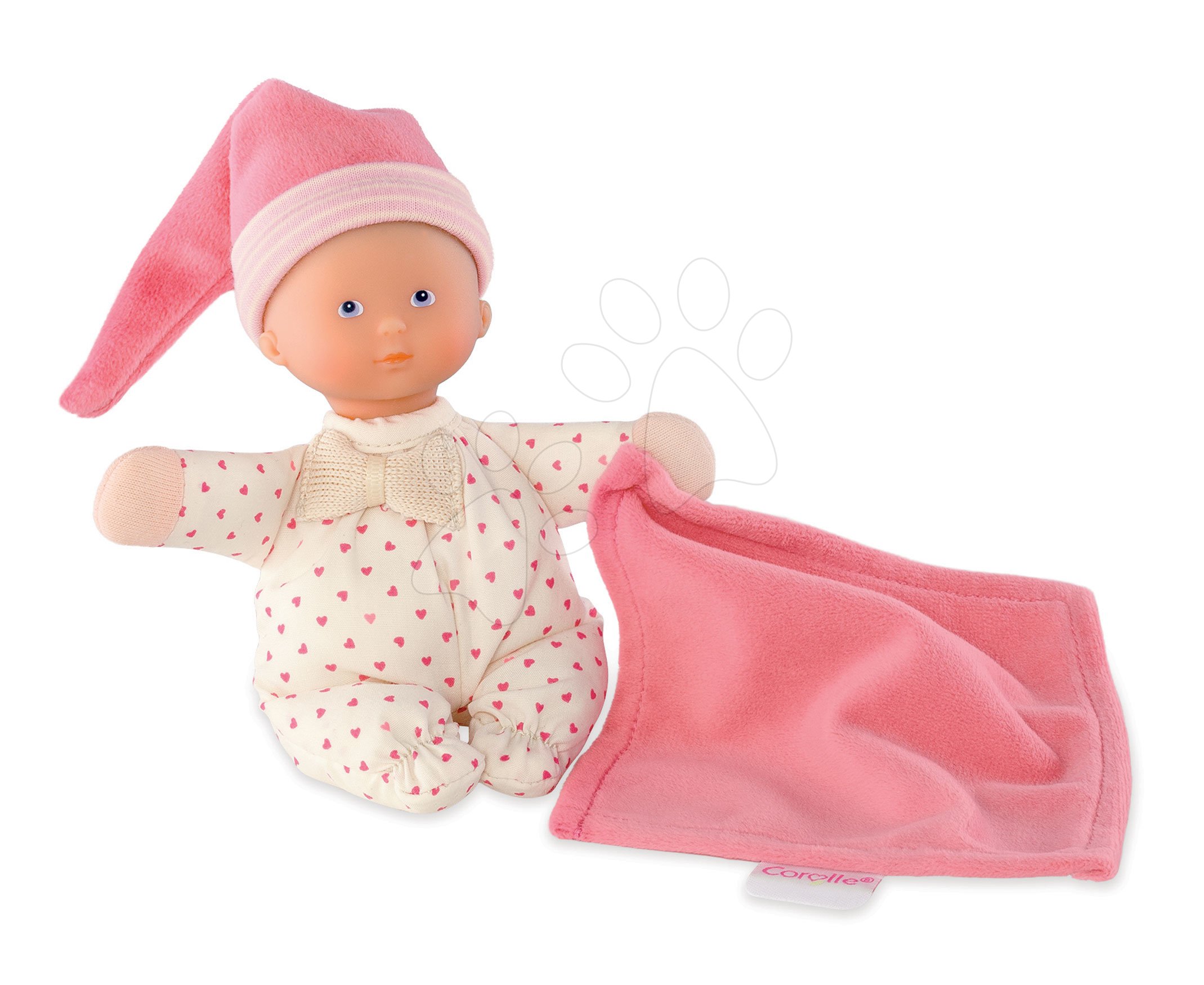 Bábika Minirêve Mon Doudou Corolle Small Pink Heart 16 cm od 0 mes