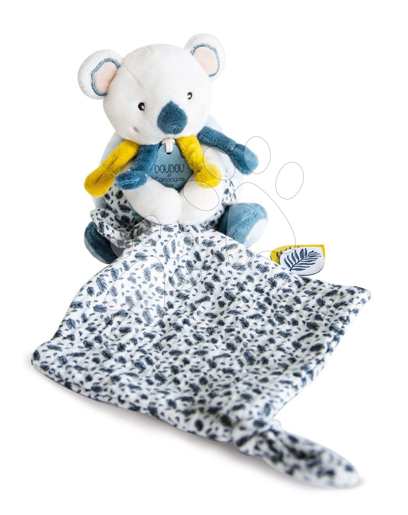 E-shop Plyšová koala na maznanie Yoca le Koala Doudou et Compagnie modrá 15 cm v darčekovom balení od 0 mes
