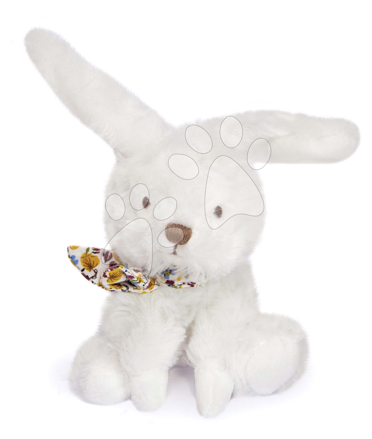 Plyšový zajačik Bunnies Scrunchie Doudou et Compagnie biely 12 cm rôzne druhy od 0 mes