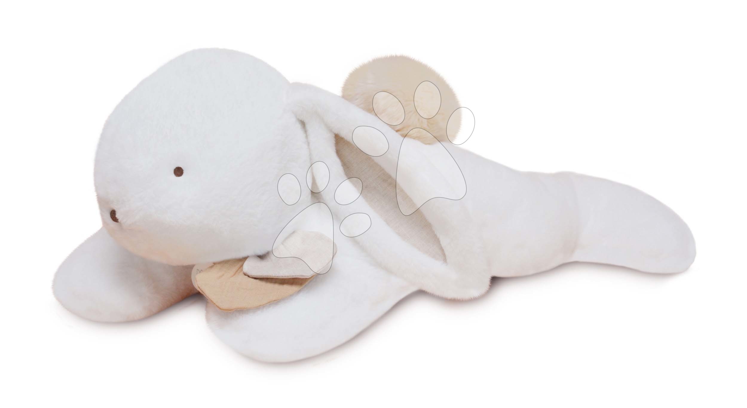 E-shop Plyšový zajac Happy Wild Doudou et Compagnie biely 65 cm od 0 mes