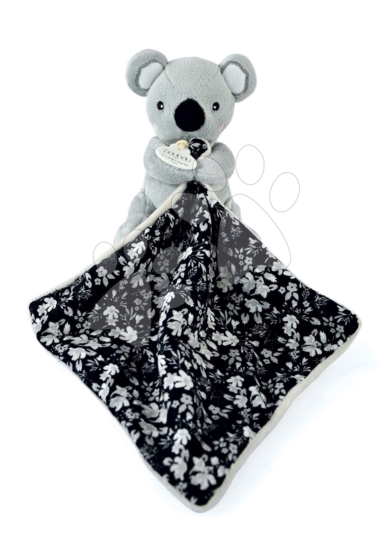 Plyšová koala k mazlení Boh\'aime Doudou et Compagnie šedá se vzorem 12 cm v dárkovém balení od 0 měsíců