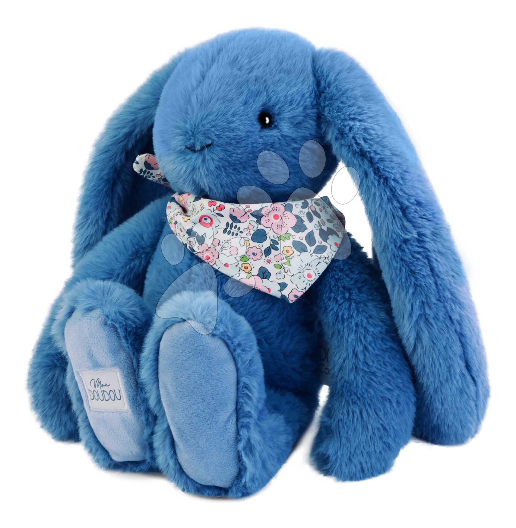 Plüss nyuszi Fleurette the Bunny Blue Doudou et Compagnie kék 35 cm 0 hó-tól