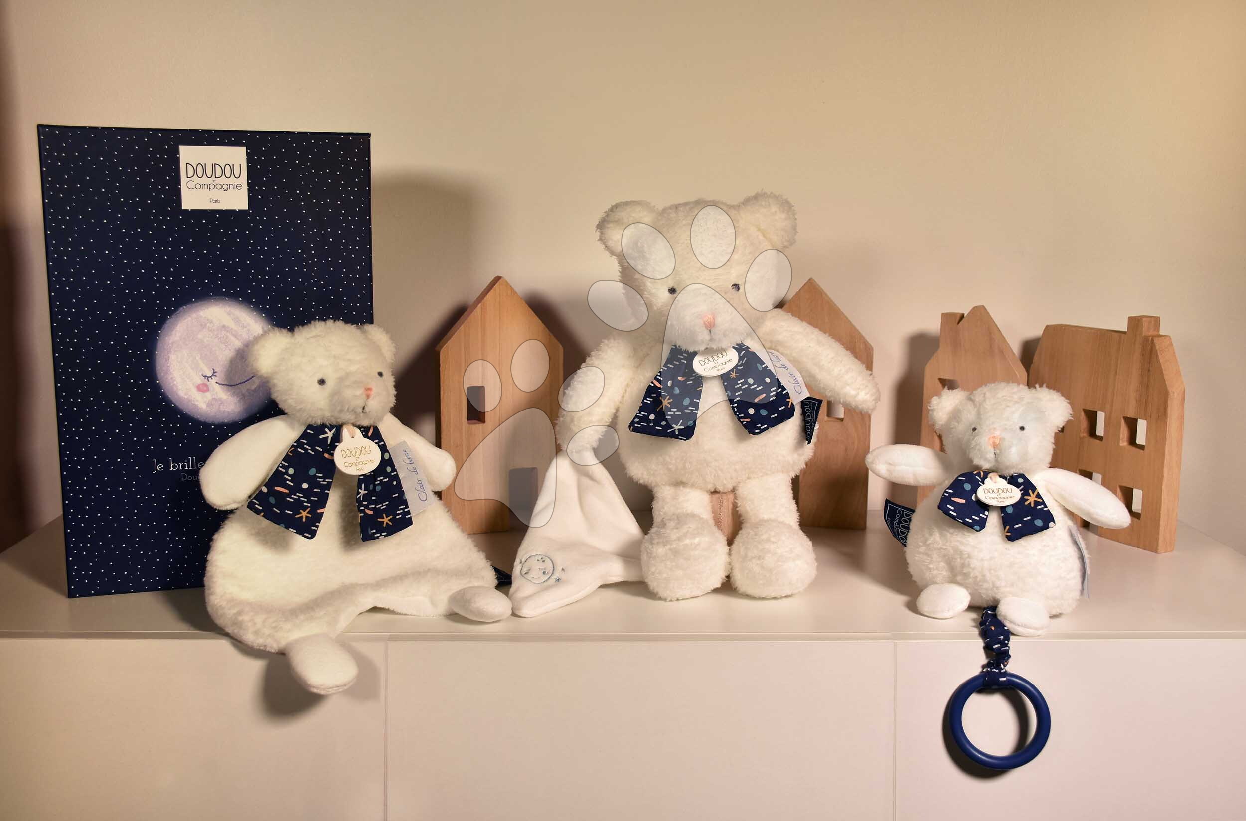 Fehn - Boîte à Musique Chauve-souris Doudou, Berceuse De Brahms, Attache-lit, Lavable, Pour Bébé Dès La Naissance