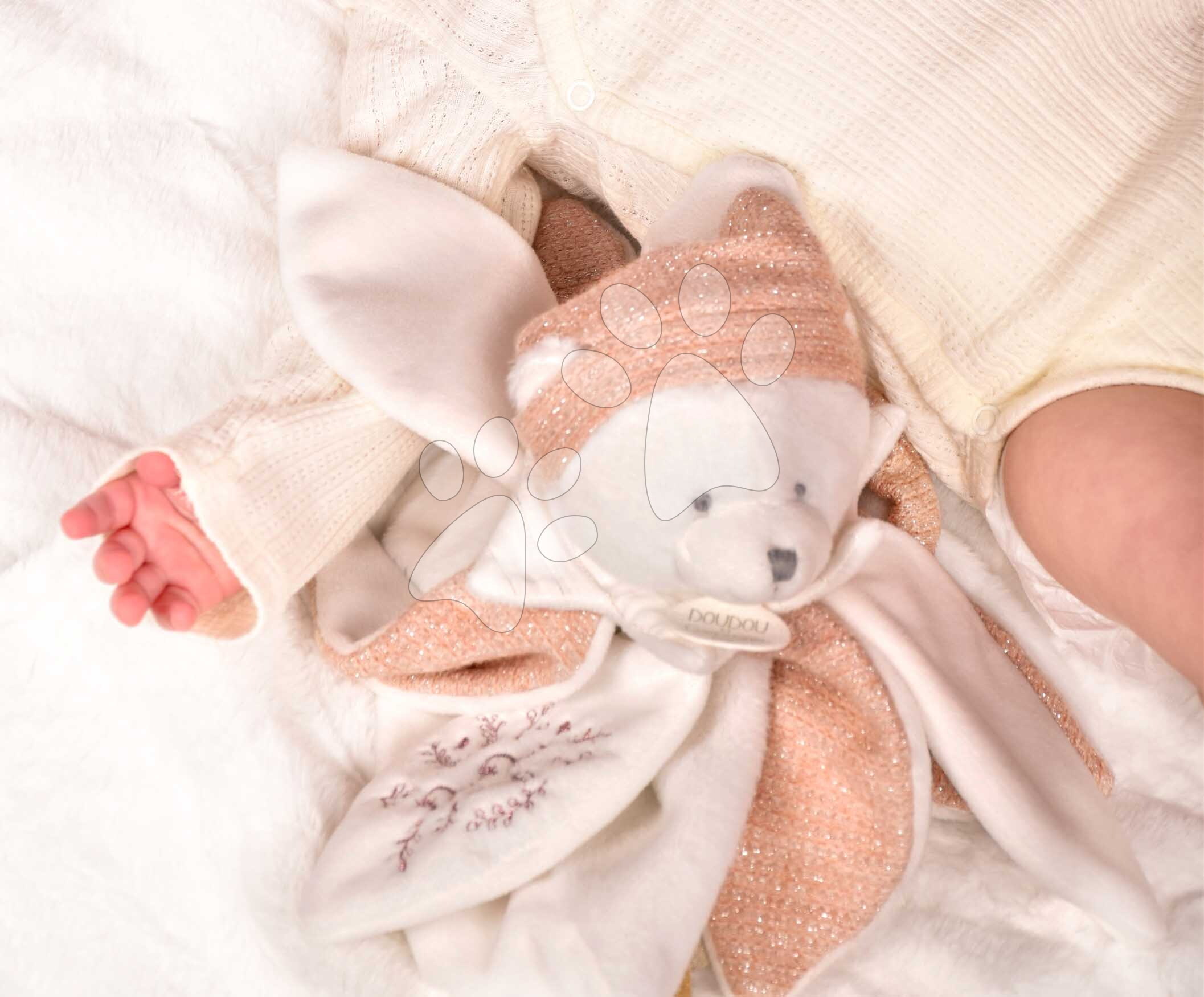 Doudou Cheval Sunny Träumli Sterntaler – Mousseline Douce Avec Hochet, Attache-Tétine & Chiffon – Écru