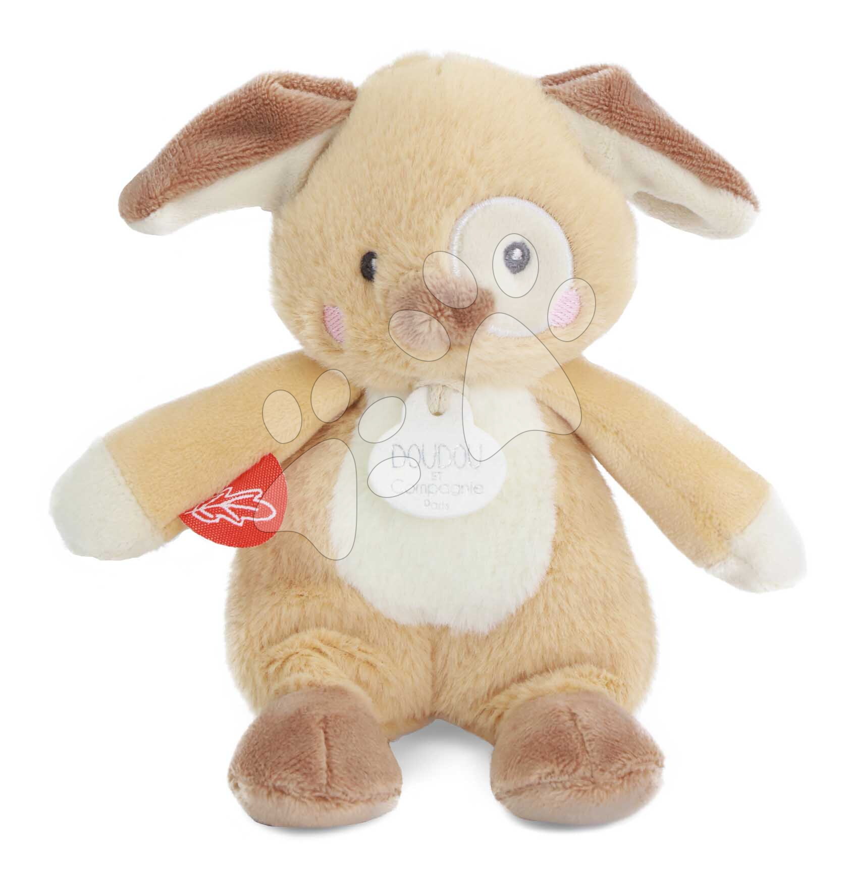 Plüss állatka hanggal The Farm Doudou with Sound Box Doudou et Compagnie ajándékcsomagolásban több fajta 17 cm 0 hó-tól