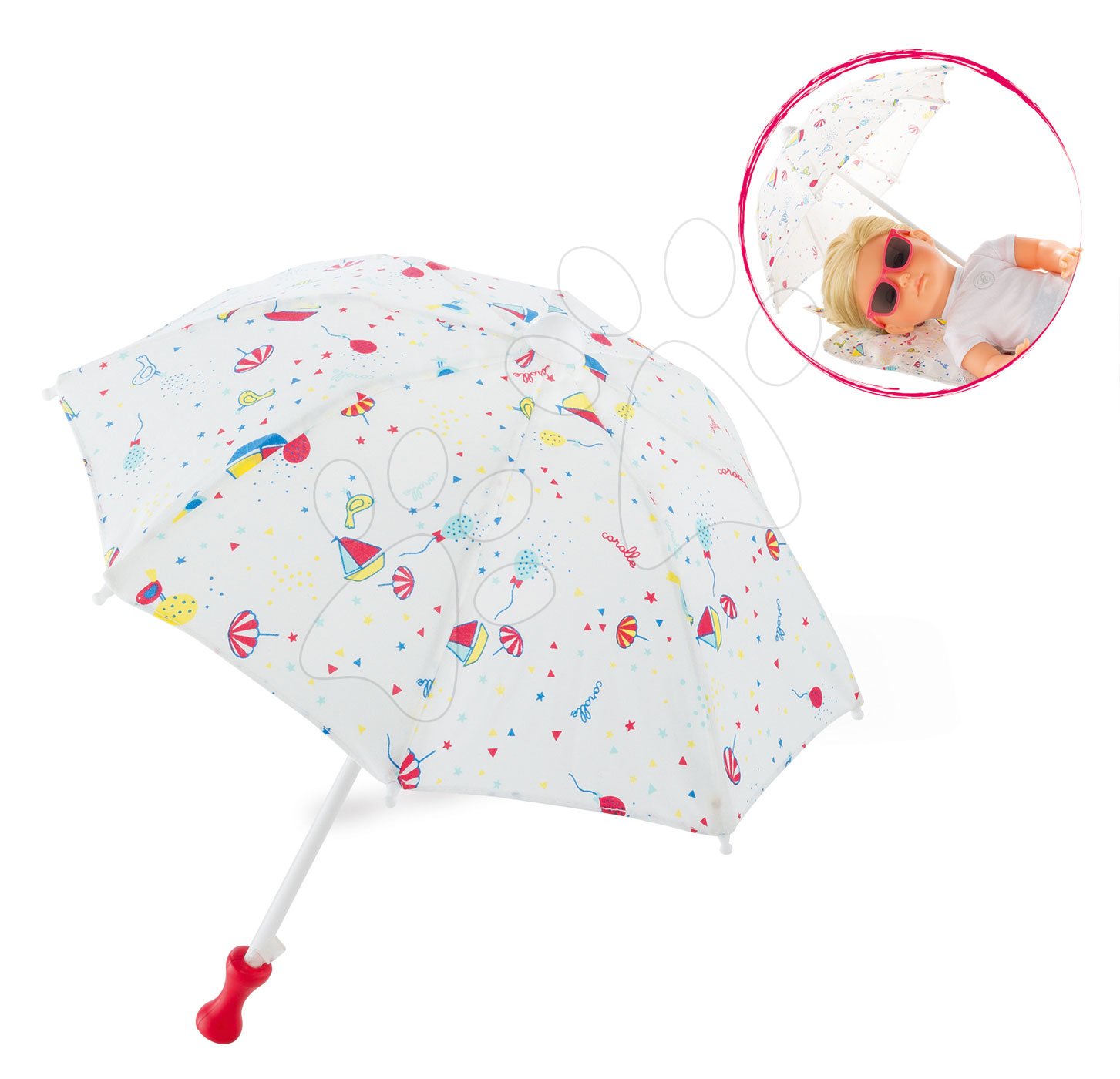 Játékbaba kiegészítők - Napernyő Beach Umbrella Ma Corolle 36 cm játékbaba részére 4 évtől