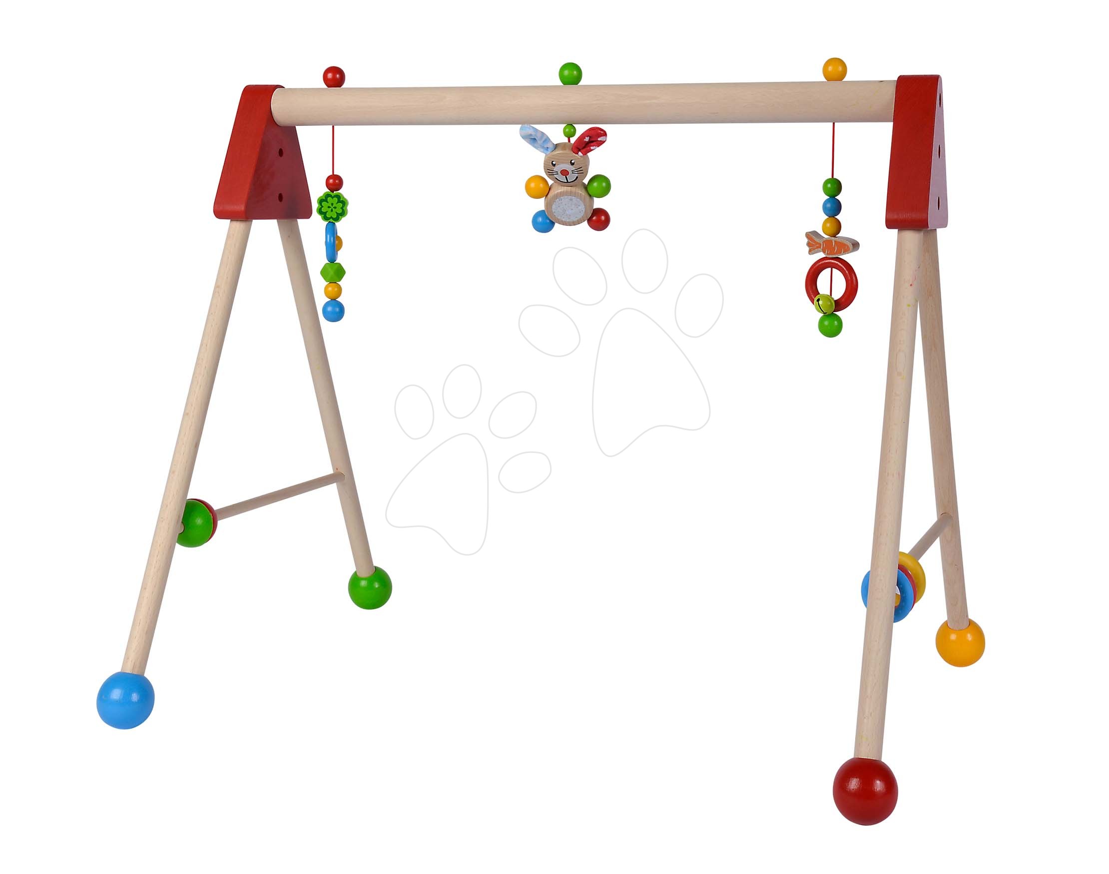 Hrázdičky a hracie podložky  - Drevená hrazda Baby Gym Trainer Eichhorn výškovo nastaviteľná pre najmenších od 3 mes