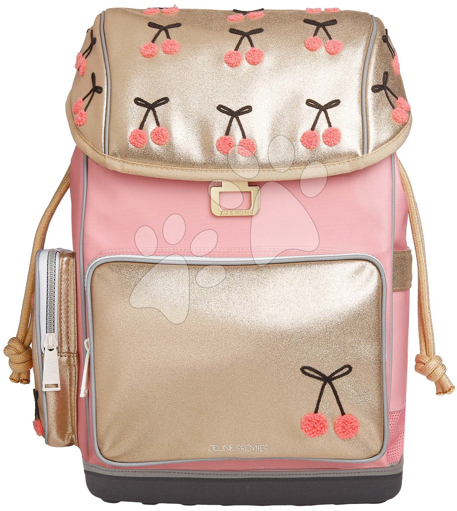 Školské tašky a batohy - Školský batoh veľký Ergomaxx Cherry Pompon Jeune Premier ergonomický luxusné prevedenie 39*26 cm