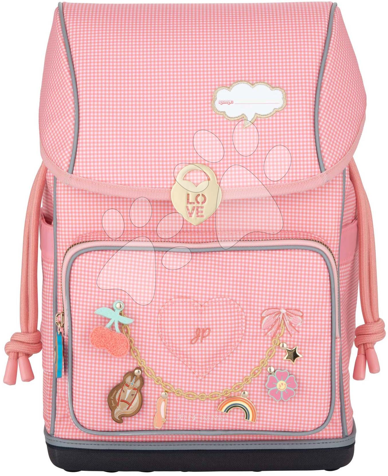 Iskolai nagy hátizsák Ergomaxx Vichy Love Pink  Jeune Premier ergonomikus luxus kivitel 39*26 cm