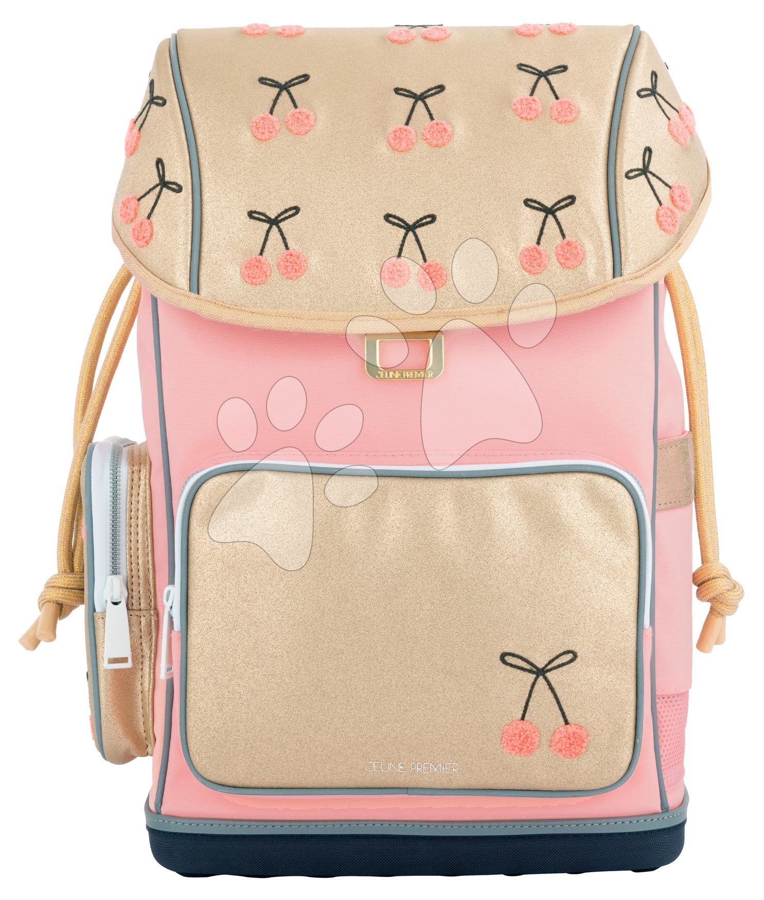 Školské tašky a batohy - Školský batoh veľký Ergonomic Backpack Cherry Pompon Jeune Premier ergonomický luxusné prevedenie 39*26 cm