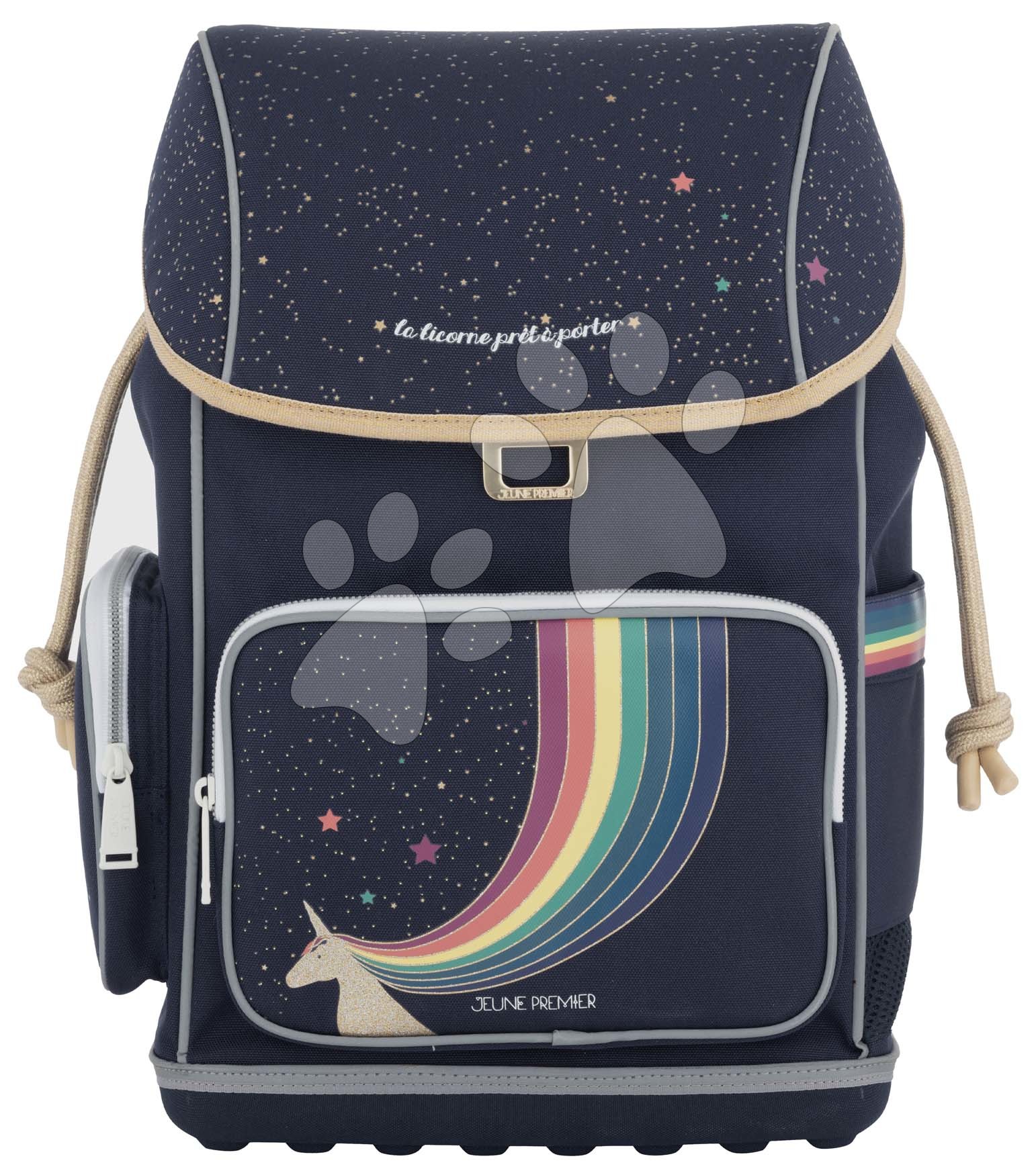 Iskolai hátizsák nagy Ergonomic Backpack Unicorn Gold Jeune Premier ergonomikus luxus kivitel  39*26 cm JPERX22129