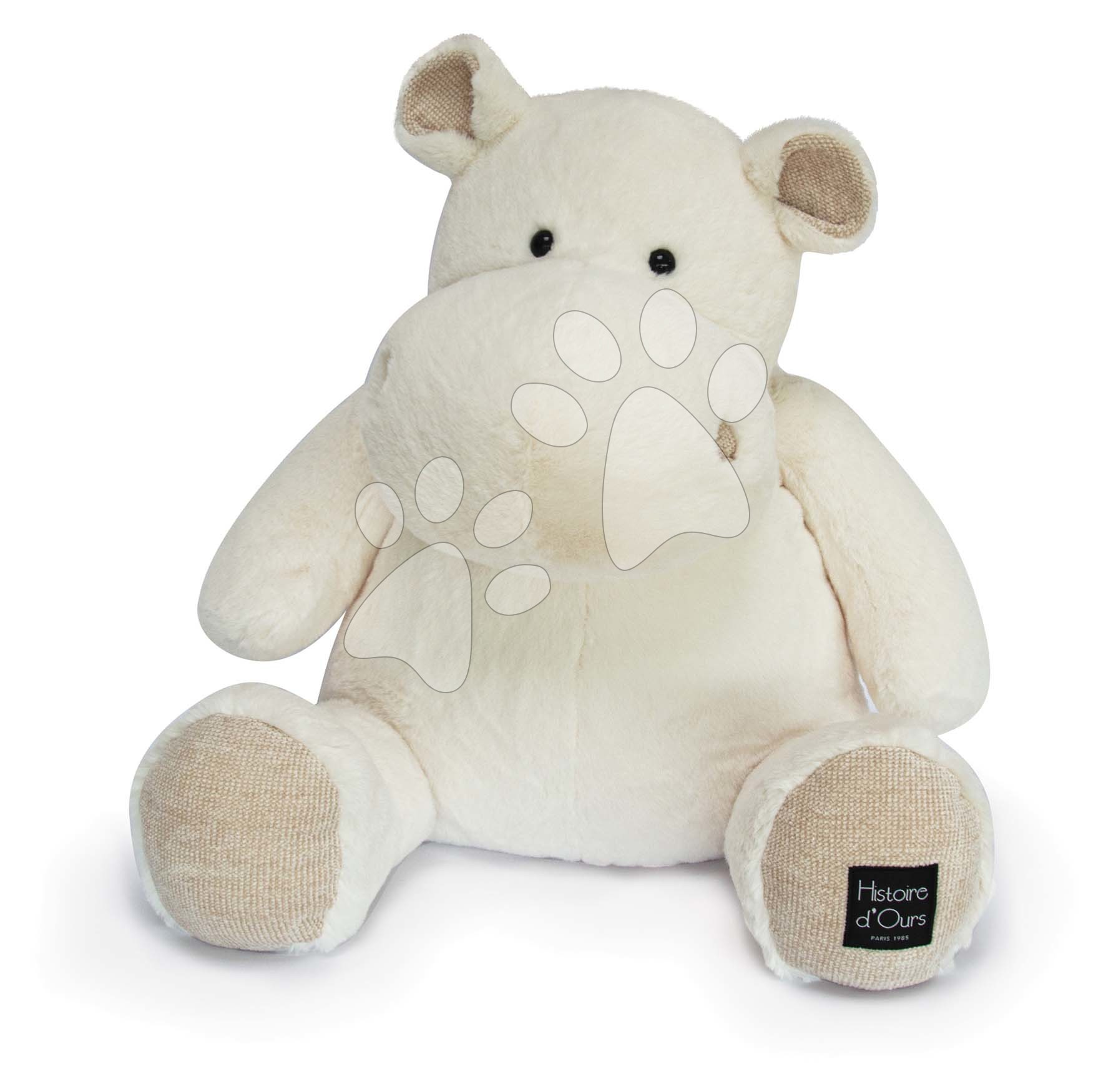 Plyšový hroch Hip\' Chic Hippo Cocooning Histoire d’ Ours bílý 85 cm od 0 měsíců