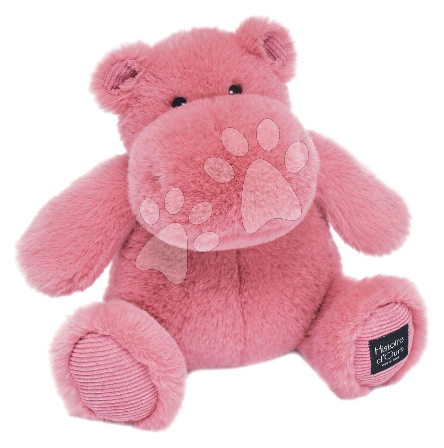 Plyšový hroch Hip Fun Hippo Exotique Histoire d’ Ours růžový 25 cm od 0 měsíců