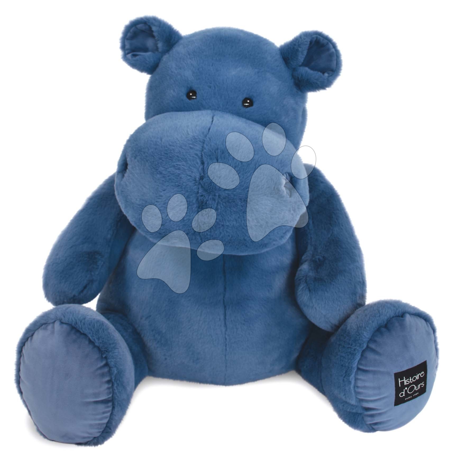 Plyšový hroch Hip\' Blue Hippo Exotique Histoire d’Ours modrý 85 cm od 0 měsíců