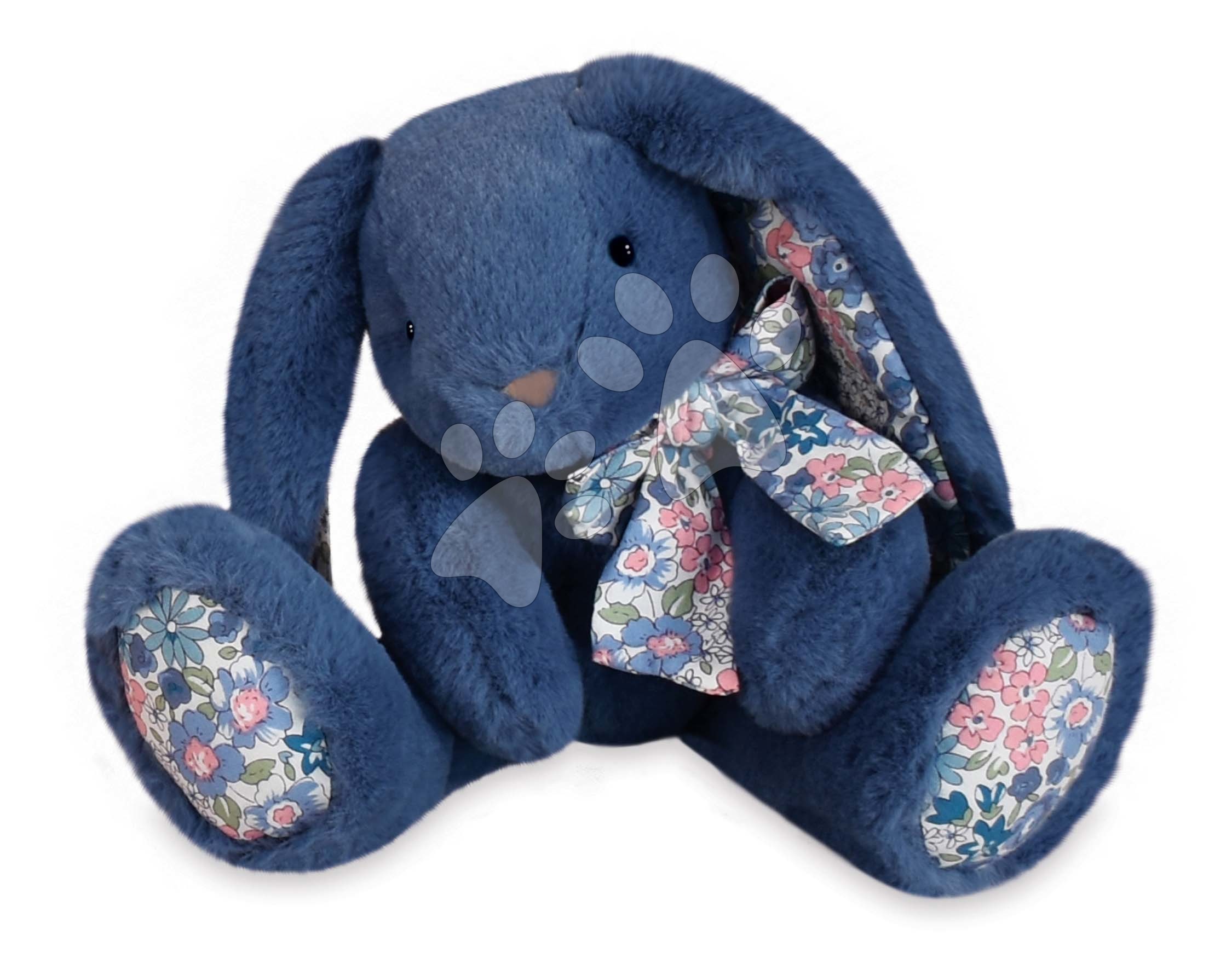 Plyšový zajíček Bunny Blue Copain Calin Histoire d’Ours modrý 25 cm v dárkovém balení od 0 měsíců