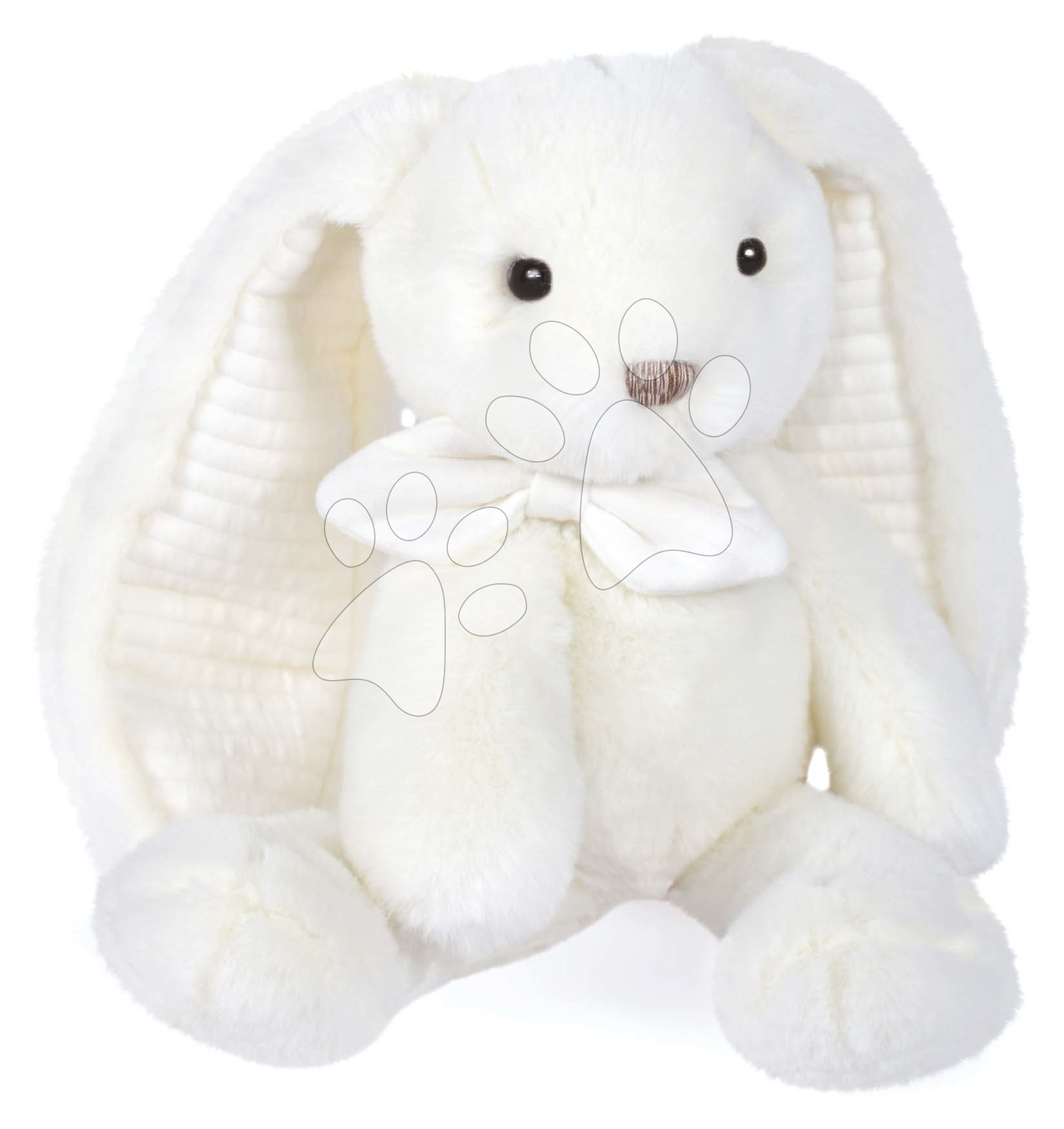 Plyšový zajíček Bunny White Les Preppy Chics Histoire d’ Ours bílý 30 cm v dárkovém balení od 0 měsíců