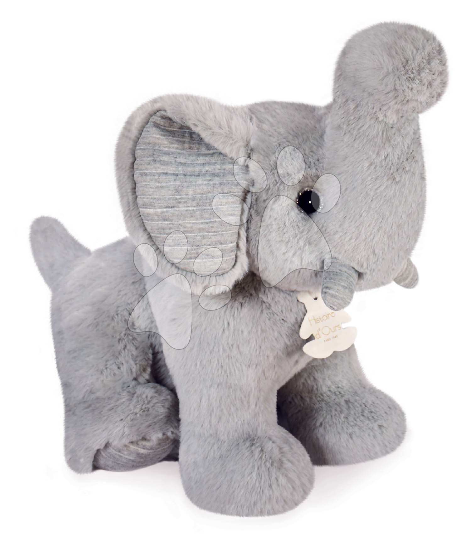 Plyšové slůně Elephant Pearl Grey Les Preppy Chics Histoire d’ Ours šedé 35 cm od 0 měsíců