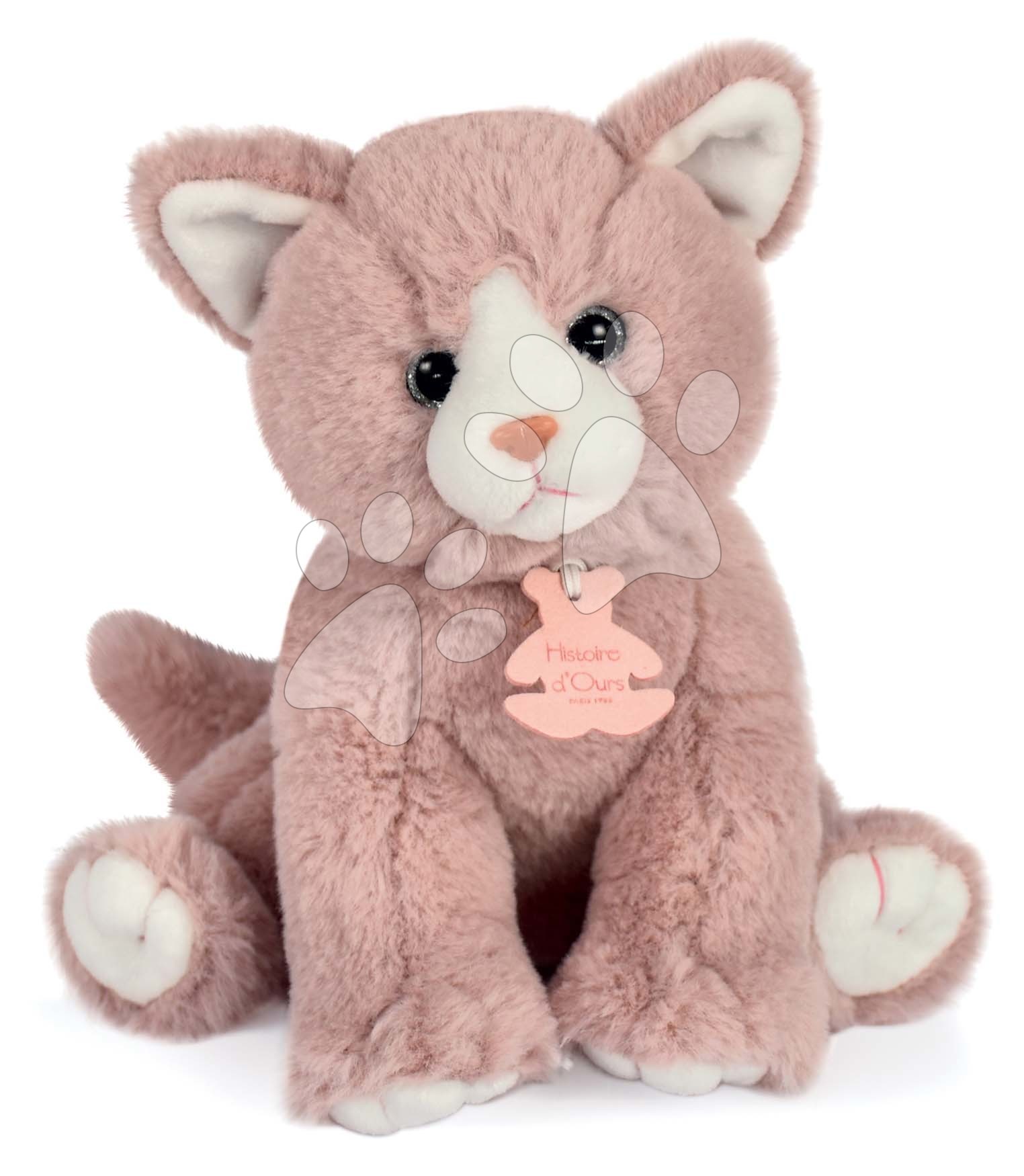 Plyšová kočička Baby Cat Powder Pink Histoire d’ Ours růžová 18 cm v dárkovém balení od 0 měsíců