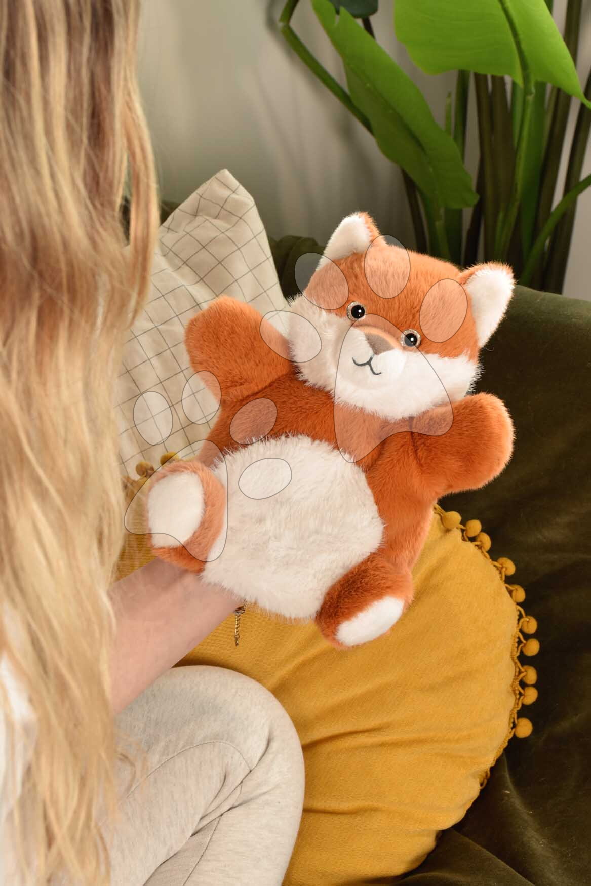 Plüss róka kesztyűbáb The Glue Pots Fox Puppet Histoire d’ Ours narancssárga 24 cm 0 hó-tól