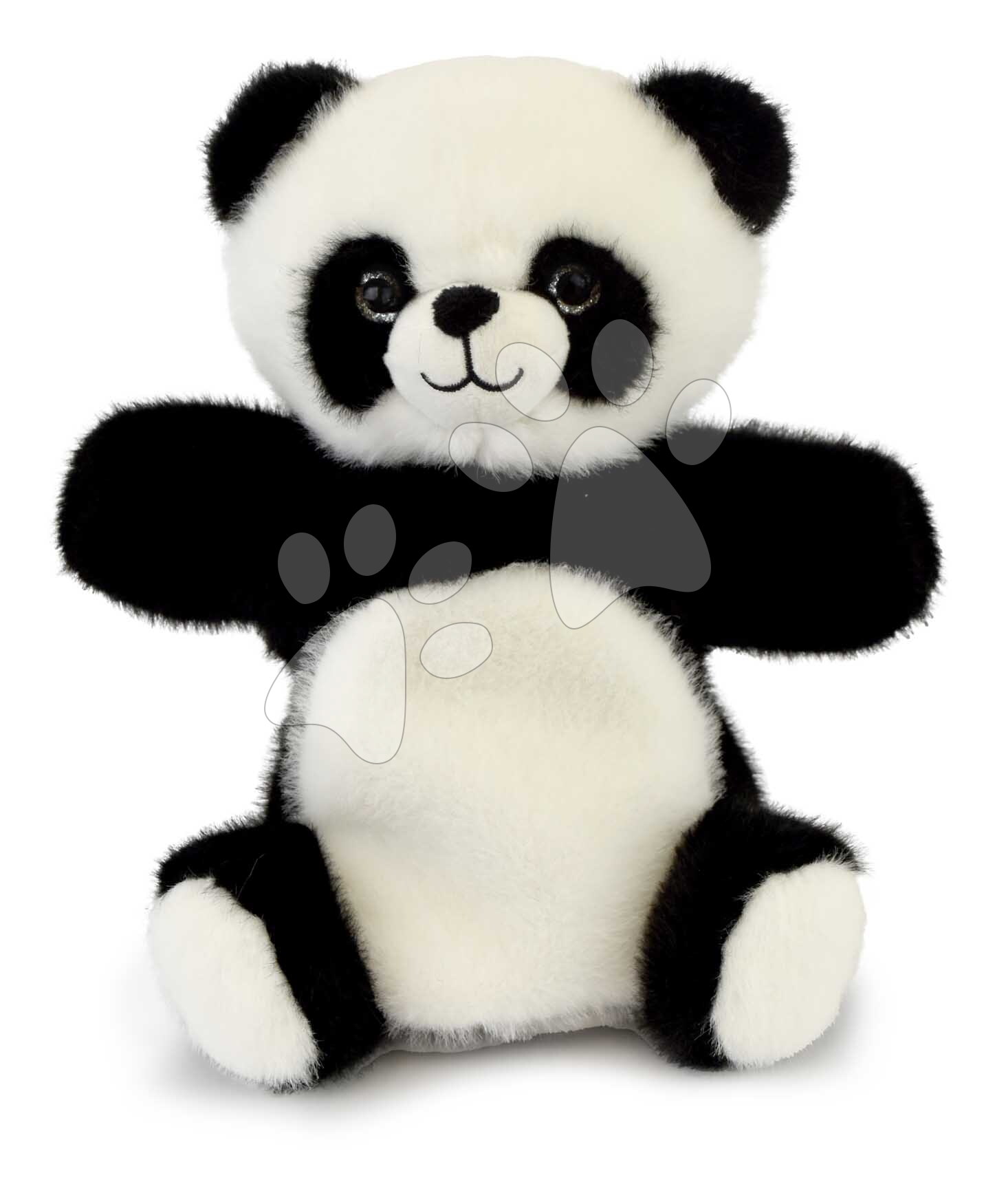 Plyšová panda na bábkové divadlo Panda Puppet Histoire d’ Ours čierno-biela 24 cm od 0 mes