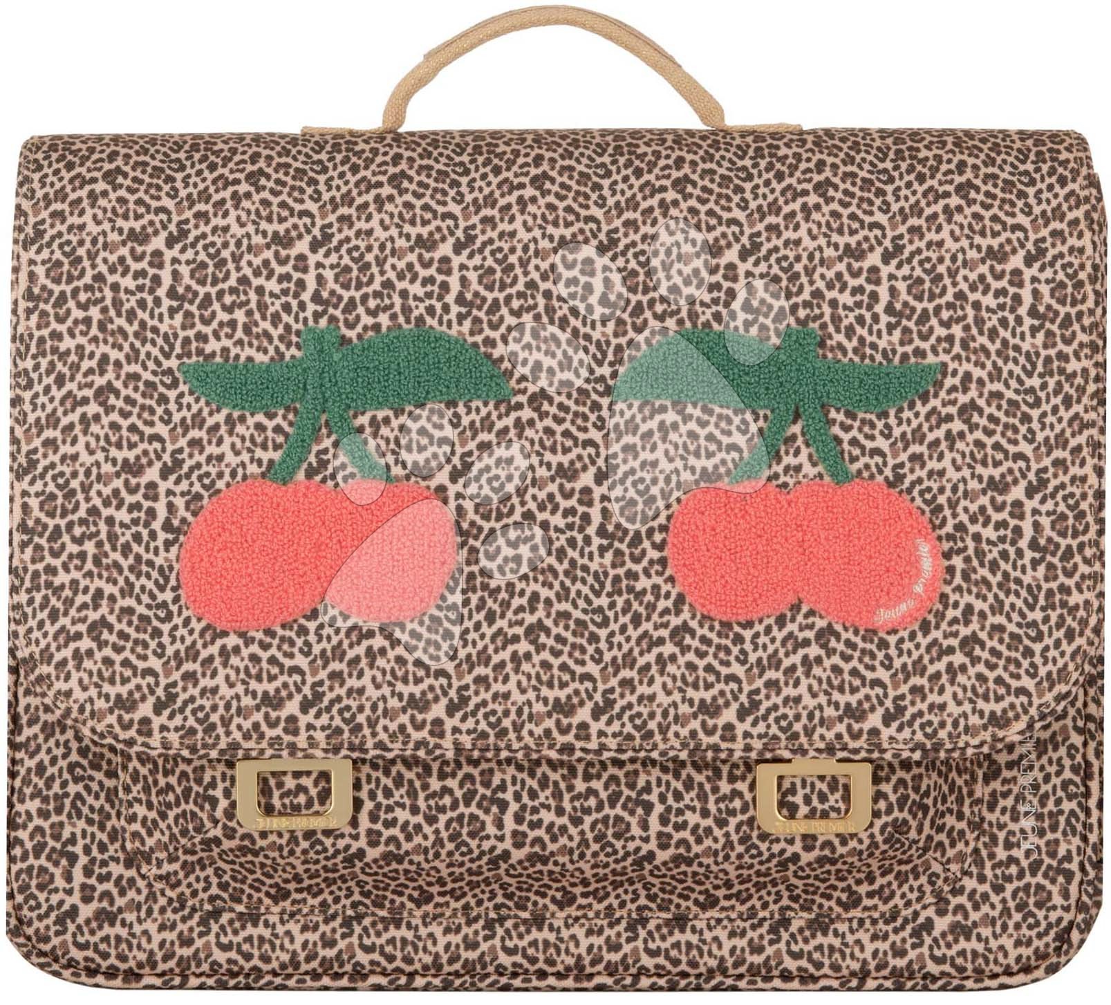 Iskolai aktatáska It Bag Midi Leopard Cherry Jeune Premier ergonomikus luxus kivitel 30*38 cm
