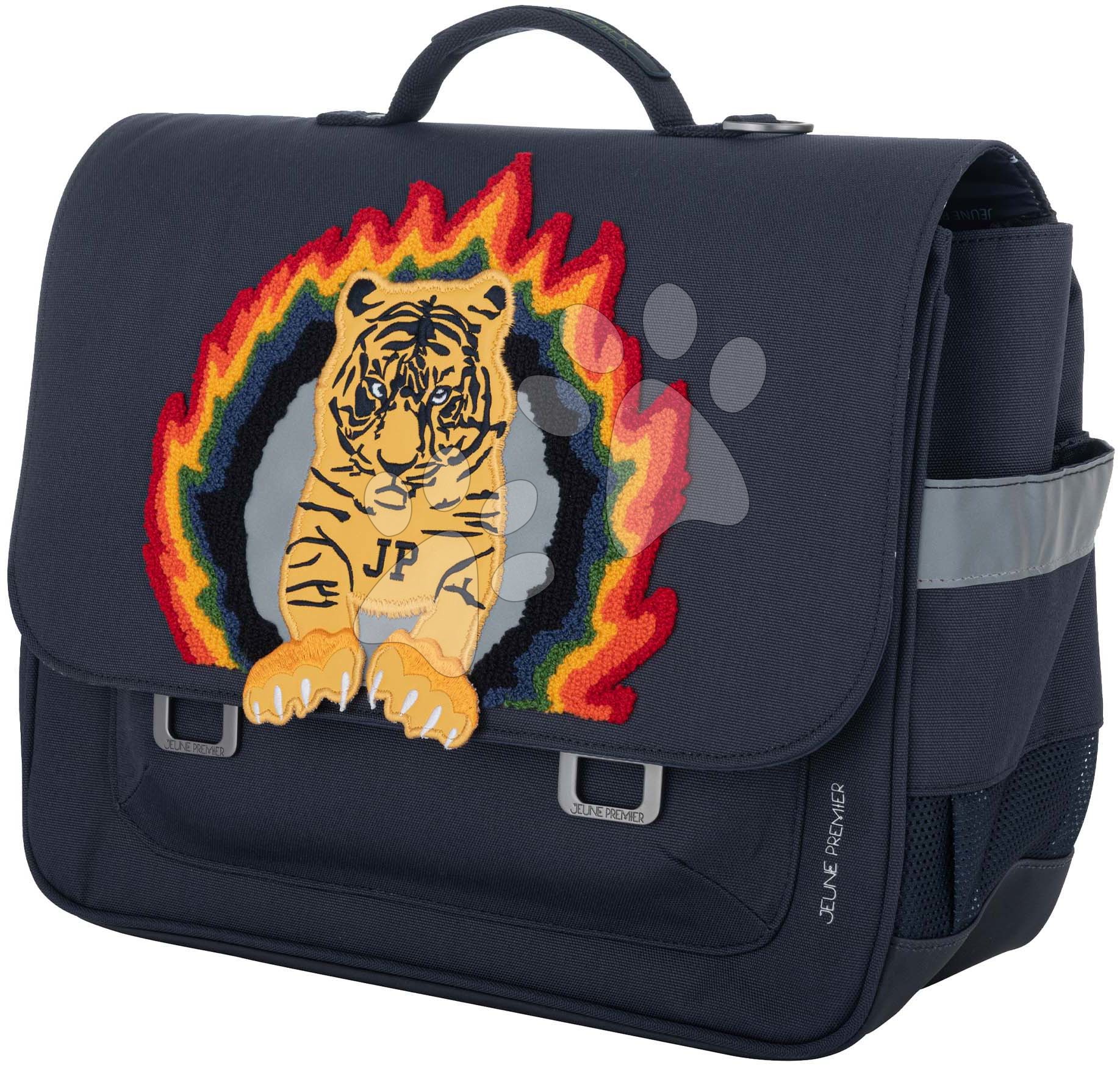 Školské aktovky - Školská aktovka It Bag Midi Tiger Flame Jeune Premier ergonomická luxusné prevedenie 30*38 cm