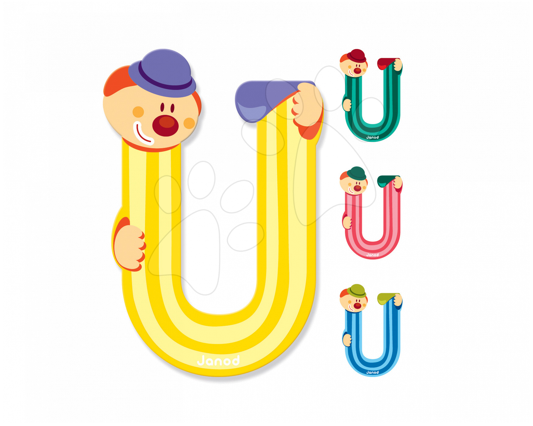 Janod dřevěné písmeno Clown Letter U 04562