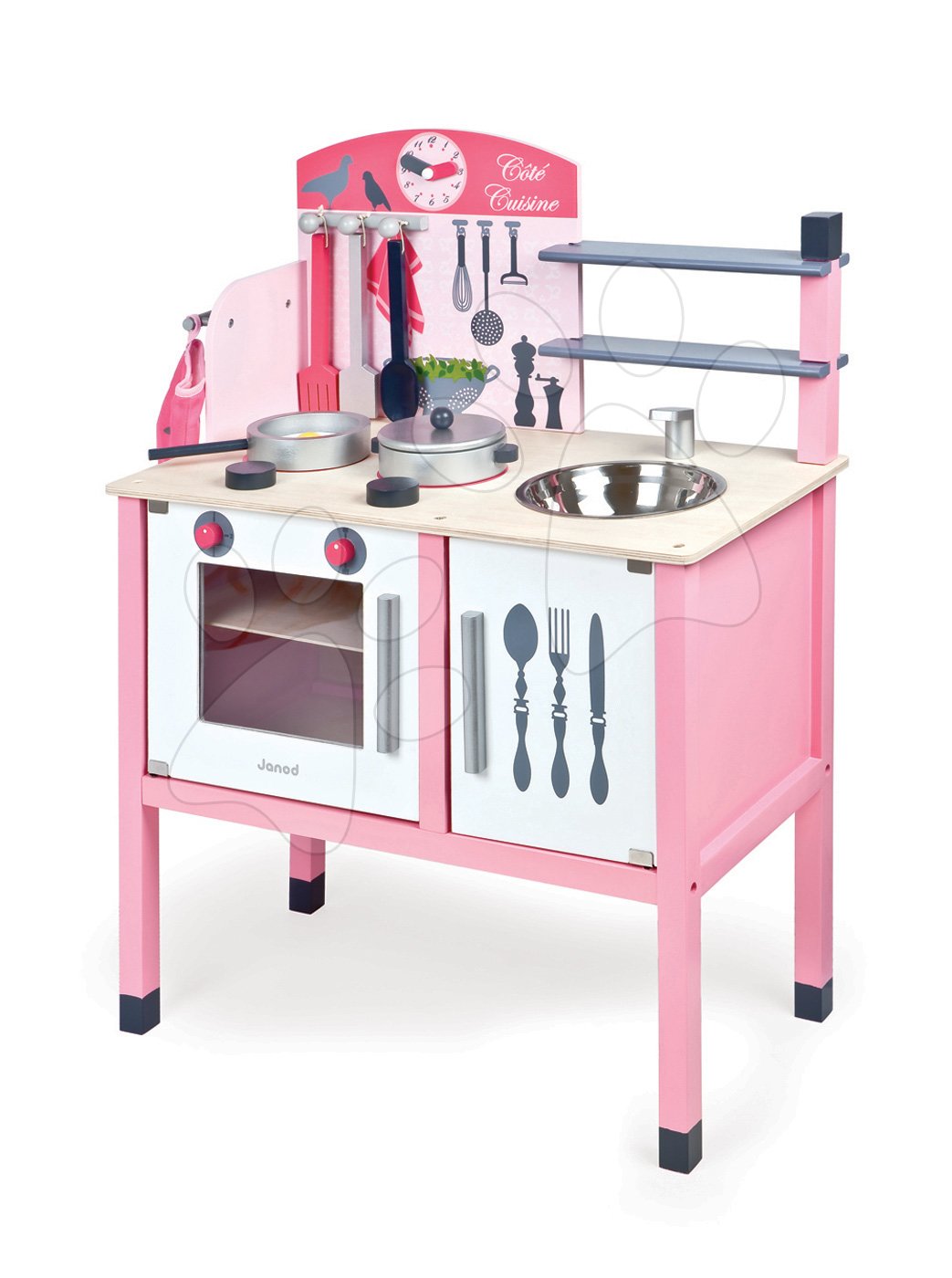 Janod dřevěná kuchyňka Mademoiselle Maxi Cooker 06533 růžová