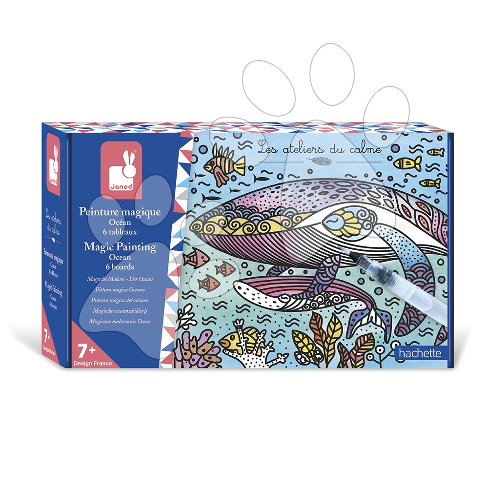 Midi kreatívna sada Maľovanie Oceán Magic Painting Ocean Atelier Janod 6 obrázkov od 7 rokov J07990