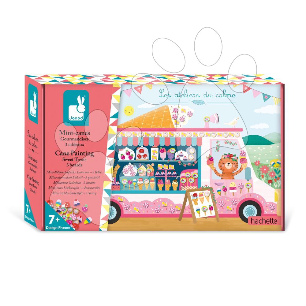 Midi kreatívna sada Tvorenie s polymérovou hmotou Sladkosti Cane Painting Sweet Treats Janod 3 obrázky od 7 rokov J09105
