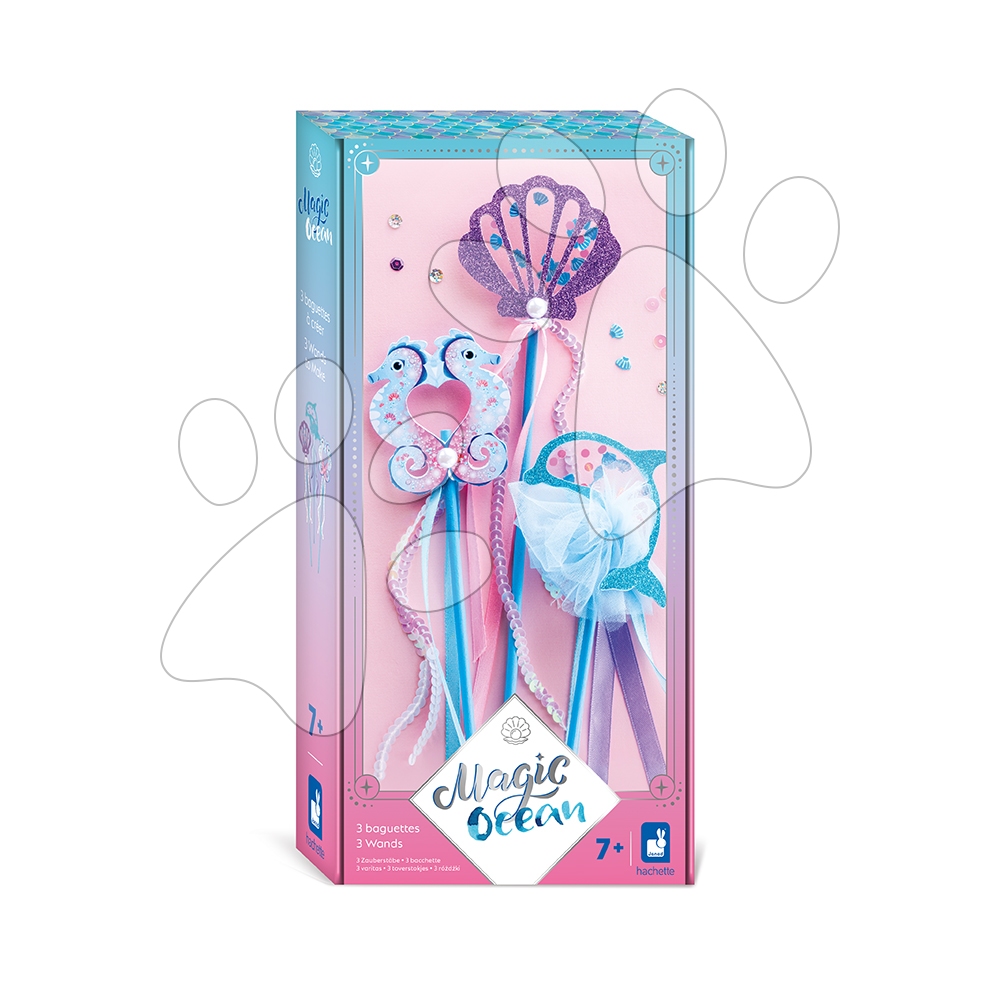 Kreatívna sada DIY Vyrob si sám Čarovný prútik Magický oceán Wands to Make Magic Ocean Atelier Janod 3 prútiky od 7 rokov J09135
