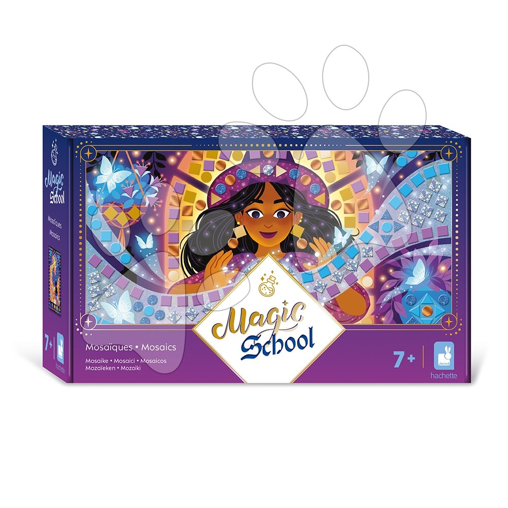 Midi kreatívna sada Mozaika Magická škola Mosaics Magic School Atelier Janod 3 obrázky od 7 rokov J09150
