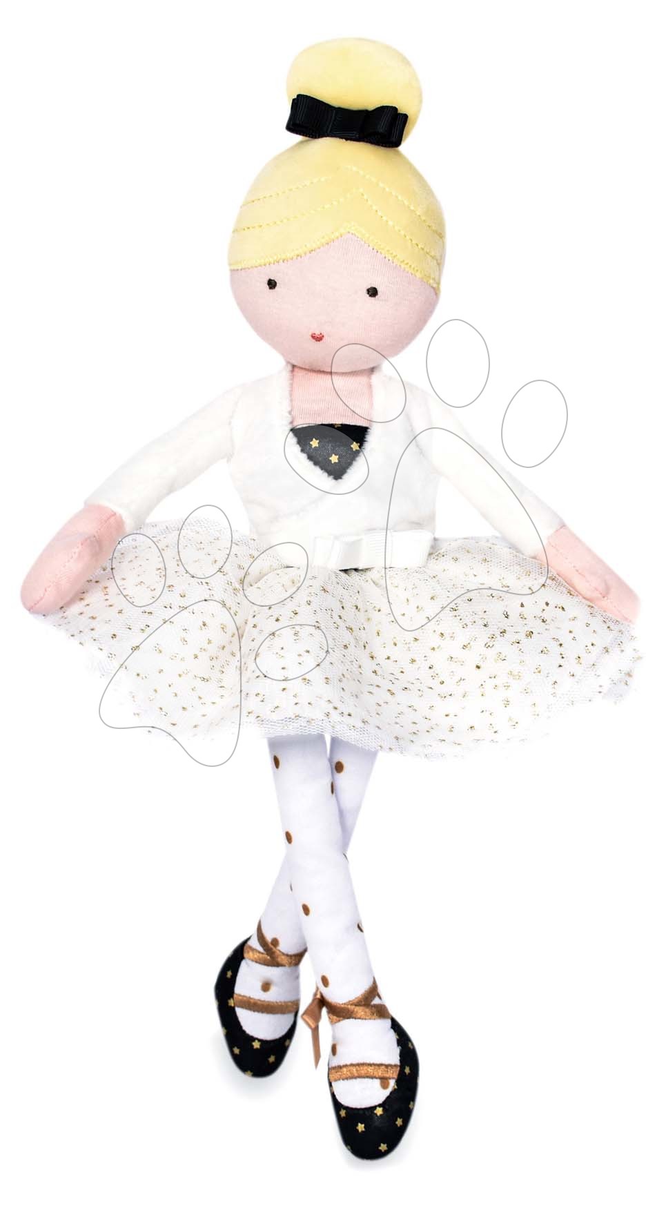 Krpene lutke - Bábika Anaïs My Little Ballerina Jolijou 35 cm v bielych šatách z jemného textilu od 4 rokov JJ6035
