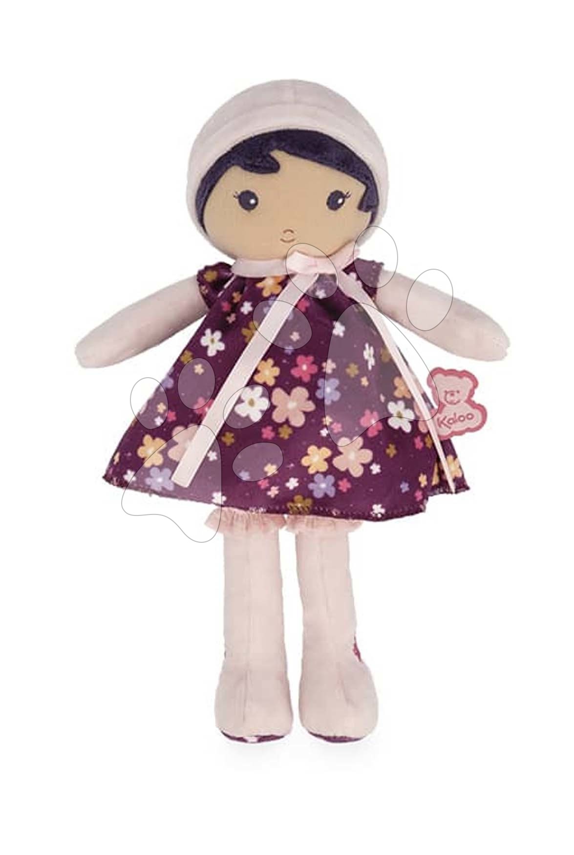 Panenka pro miminka Violette Doll Tendresse Kaloo 25 cm ve fialových šatech z jemného textilu od 0 měsíců