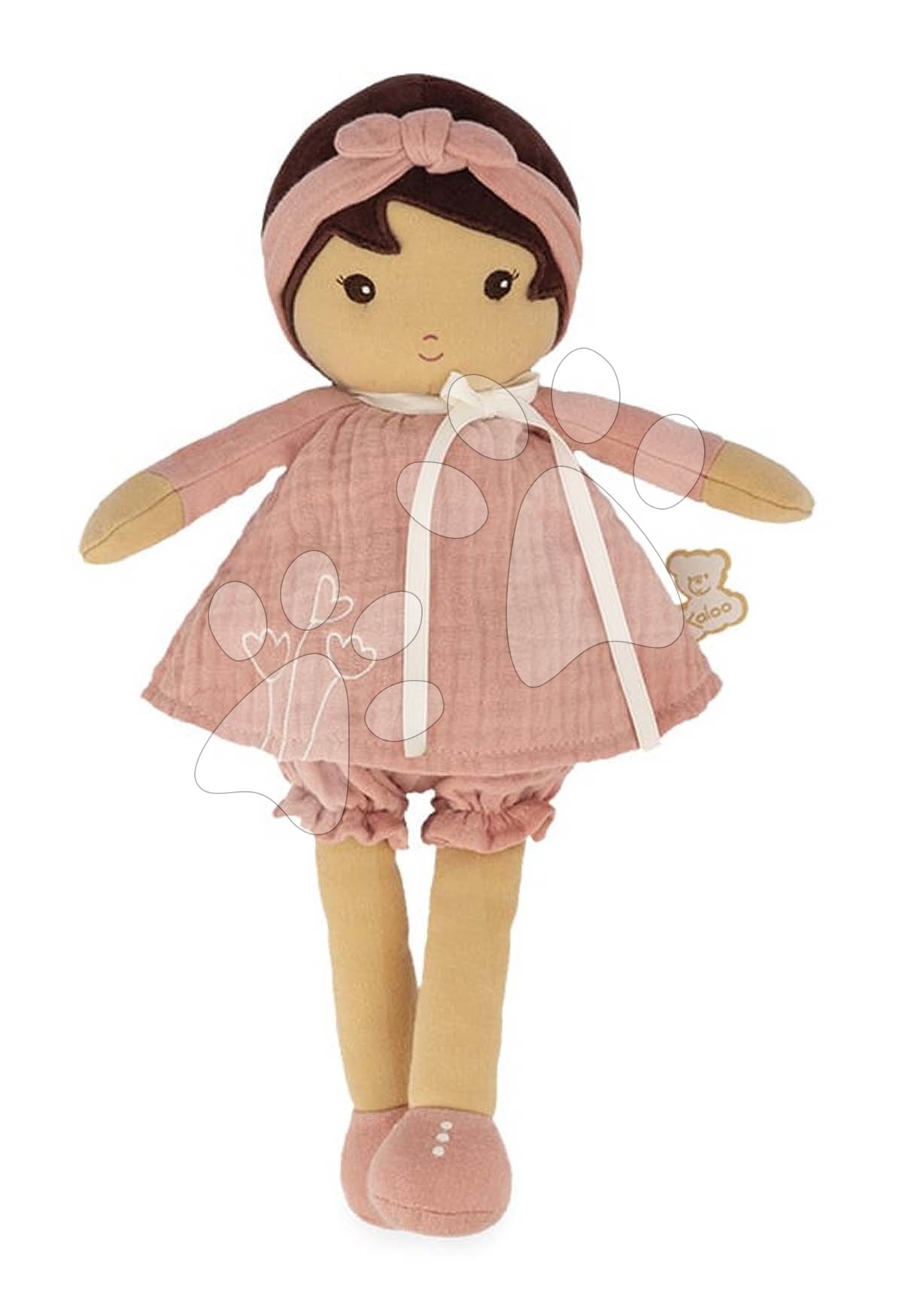 Rongybabák - Rongybaba kisbabáknak Amandine Doll Tendresse Kaloo 32 cm rózsaszín ruhácskában puha textilből 0 hó-tól