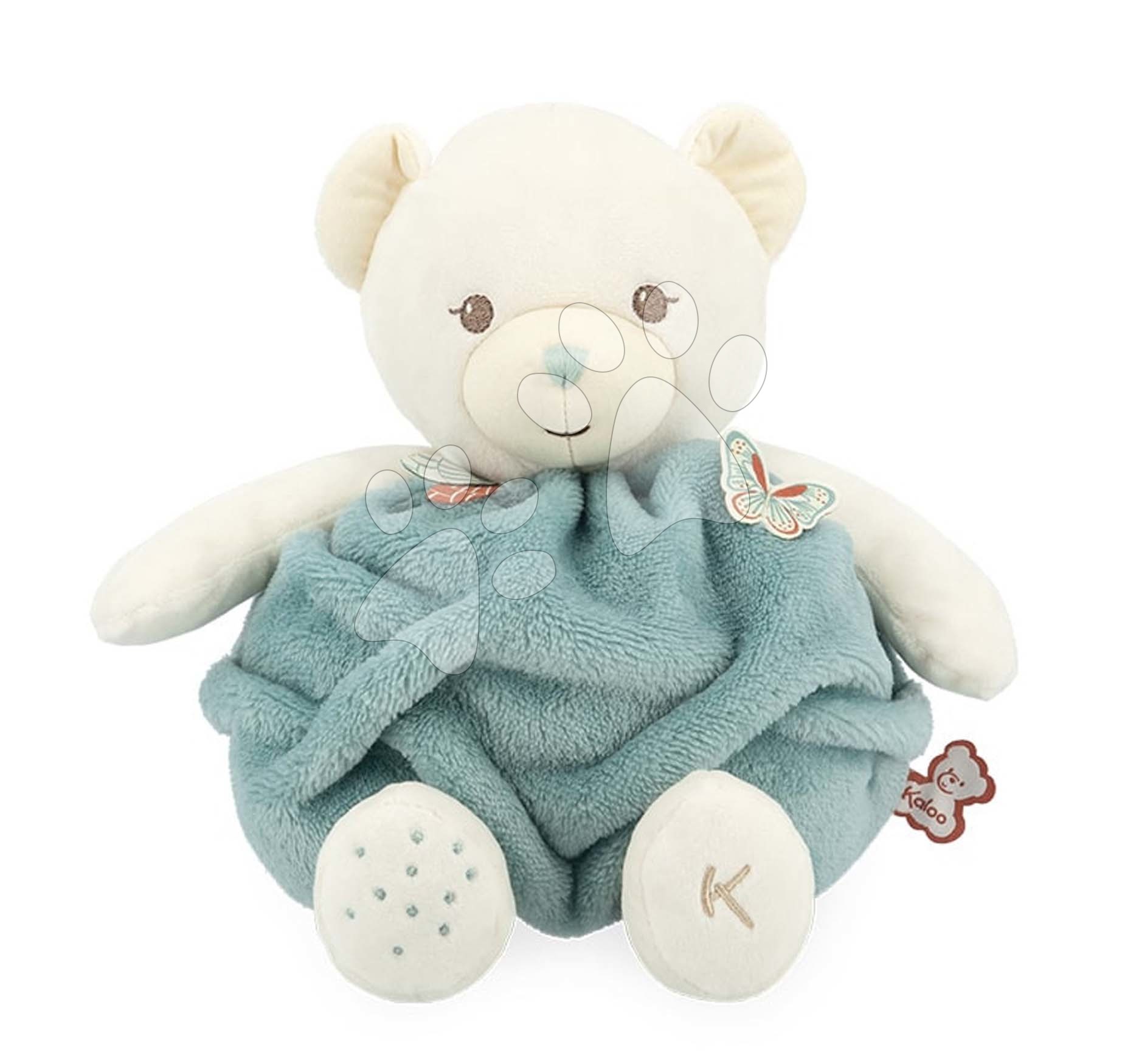 Plyšový medvěd Bubble of Love Bear Green Plume Kaloo zelený 30 cm z jemného měkkého materiálu v dárkovém balení od 0 měsíců