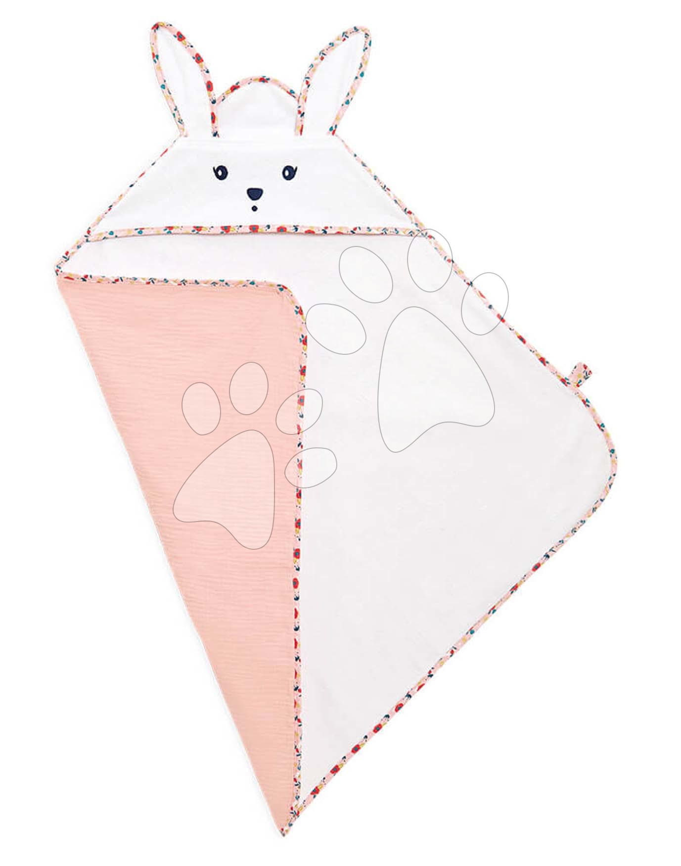 Fürdőlepedő kapucnival legkisebbeknek Nyuszi Bath Towel Poppy K'Doux Kaloo rózsaszín 75*75 cm lágy puha alapanyagból 0 hó-tól Fürdőlepedő kapucnival legkisebbeknek Nyuszi Bath Towel Poppy K'Doux Kaloo rózsaszín 75*75 cm lágy puha alapanyagból 0 hó-tól