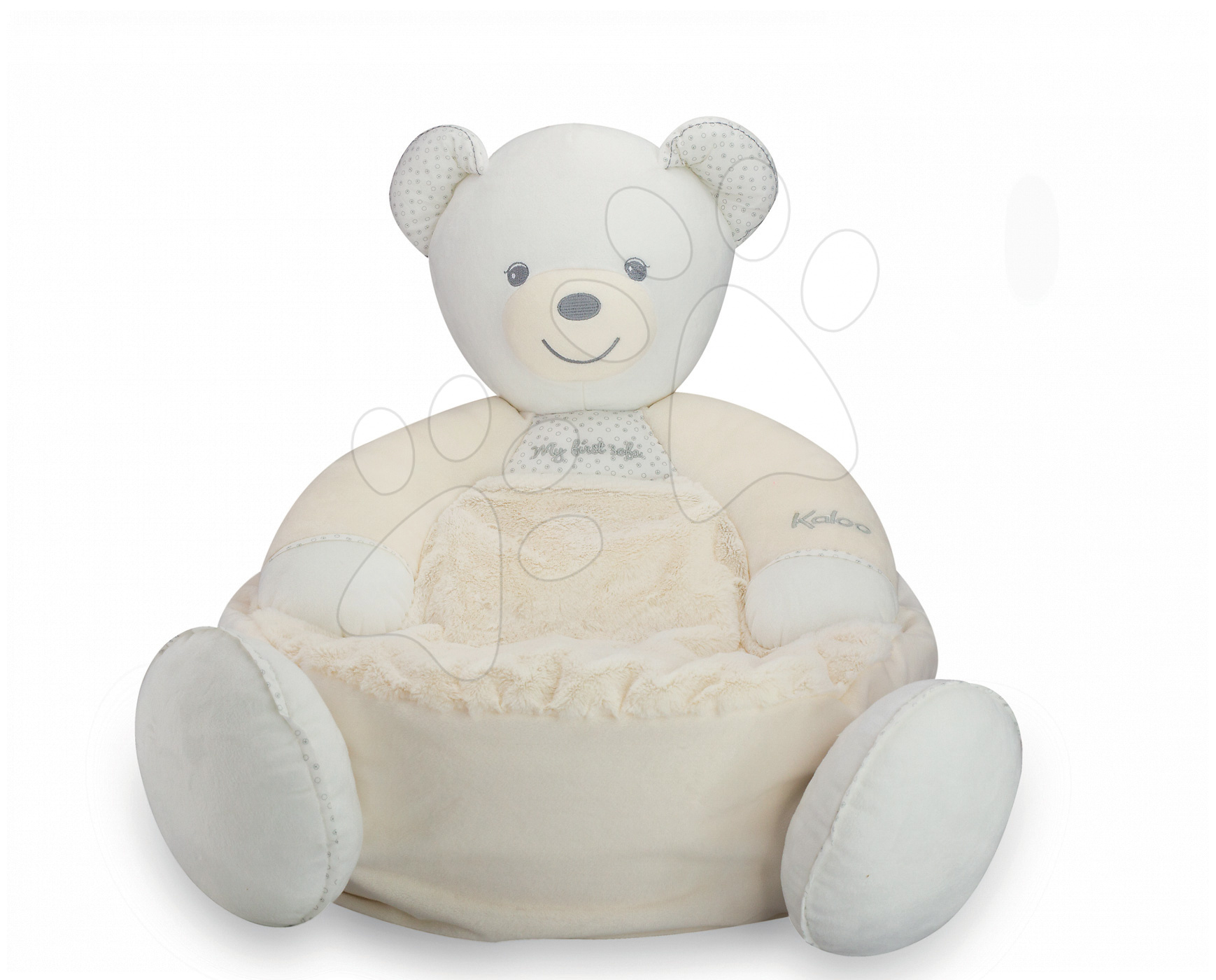 Detské sedačky - Kreslo plyšový medvedík Perle-Maxi Sofa Bear Kaloo pre najmenších krémové