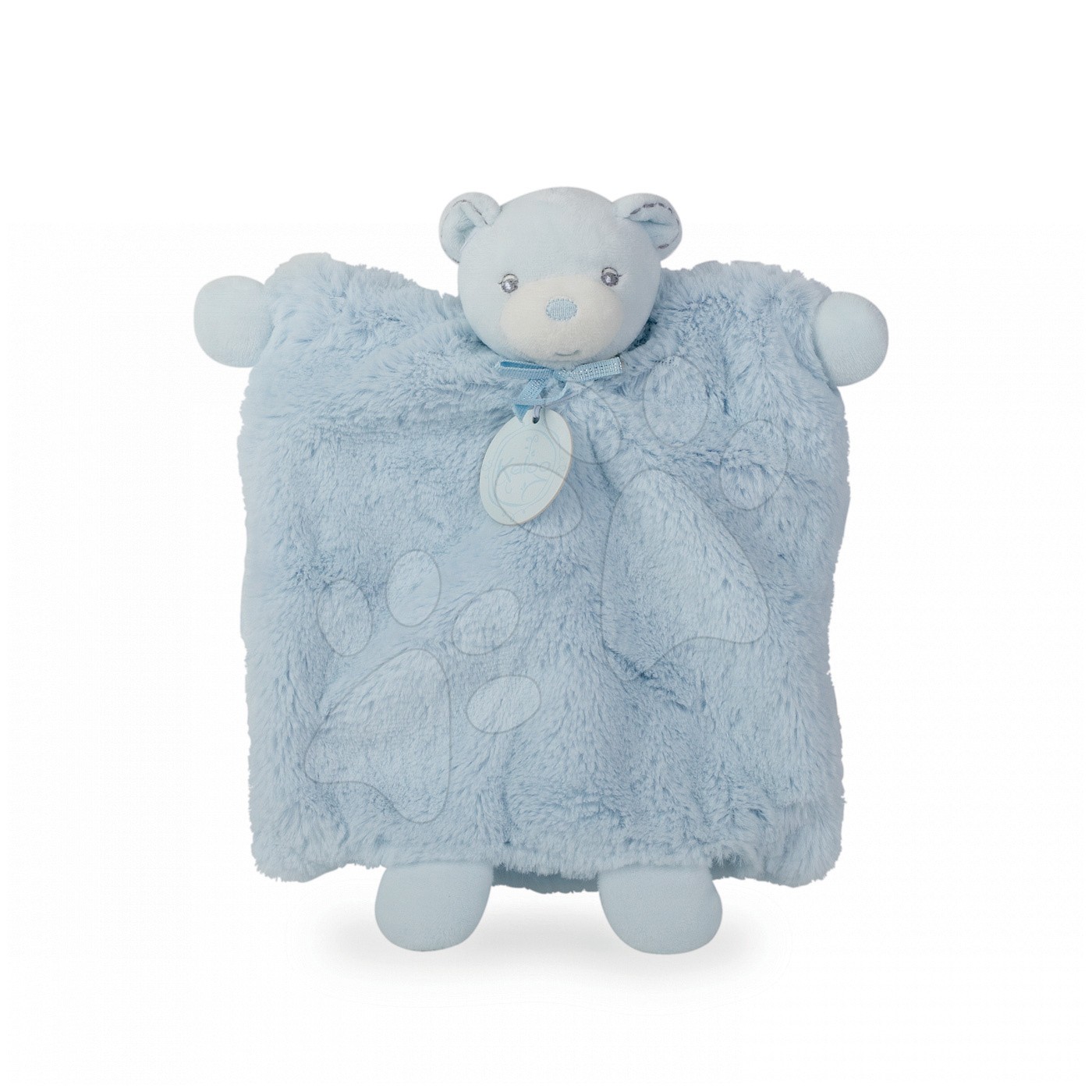 Hračky na maznanie a usínanie - Plyšový medvedík bábkové divadlo Perle-Doudou Bear Kaloo 20 cm v darčekovom balení pre najmenších modrý